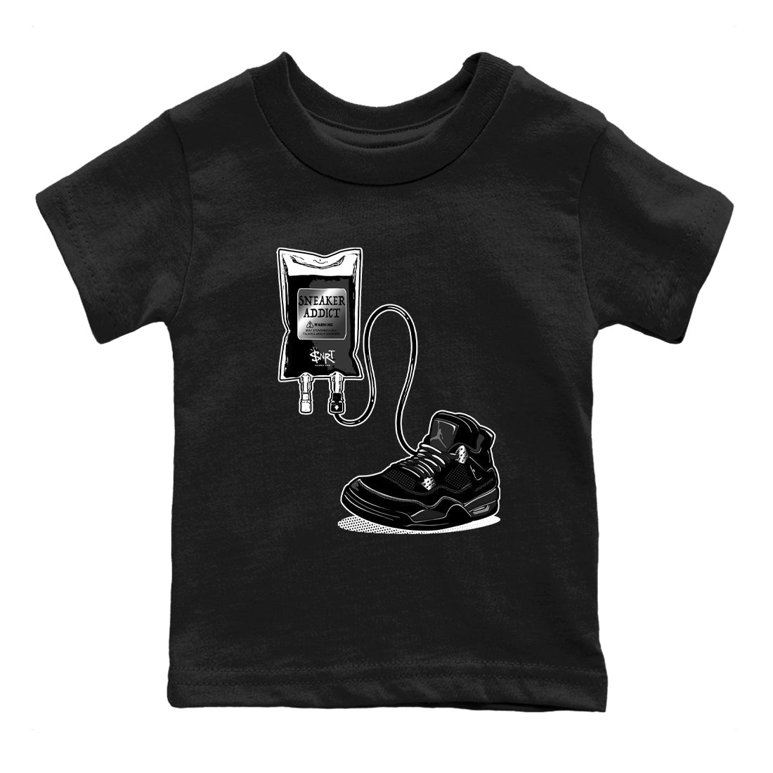 snkmatch Therapy snkmatch Tees Kids - Air Jordan 4 Black Cat