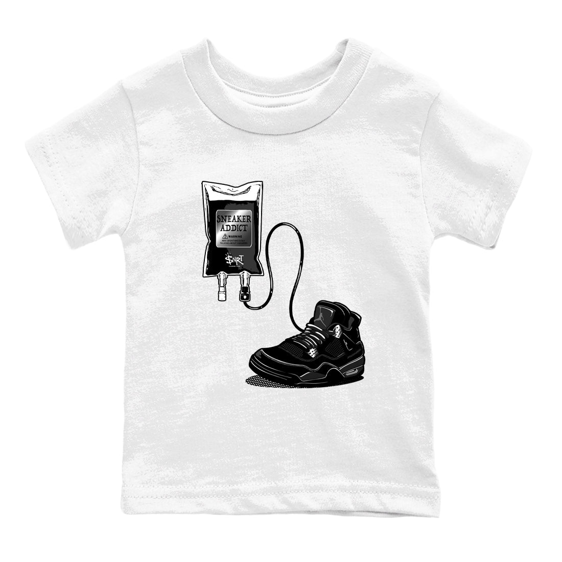 snkmatch Therapy snkmatch Tees Kids - Air Jordan 4 Black Cat