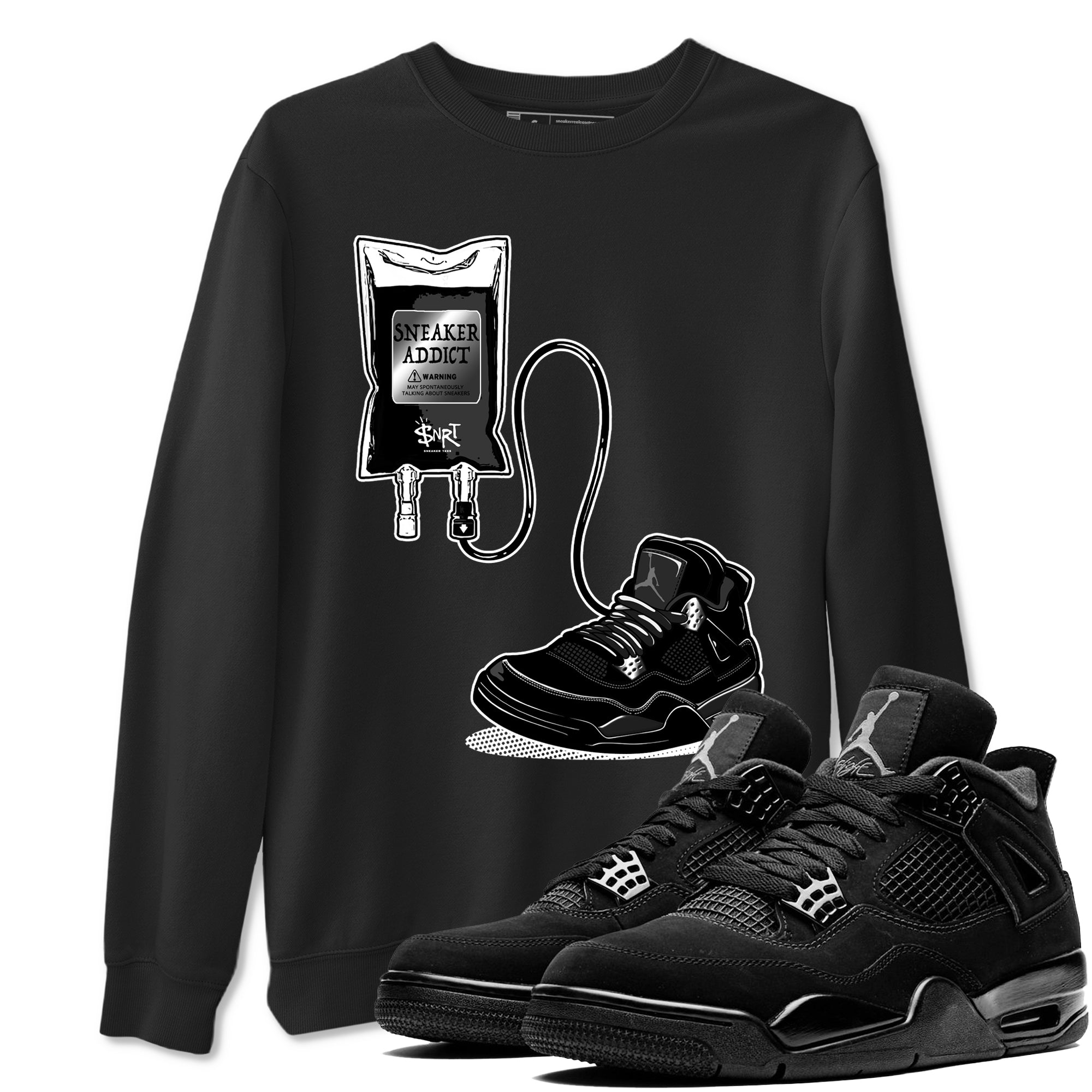 snkmatch Therapy snkmatch Tees - Air Jordan 4 Black Cat