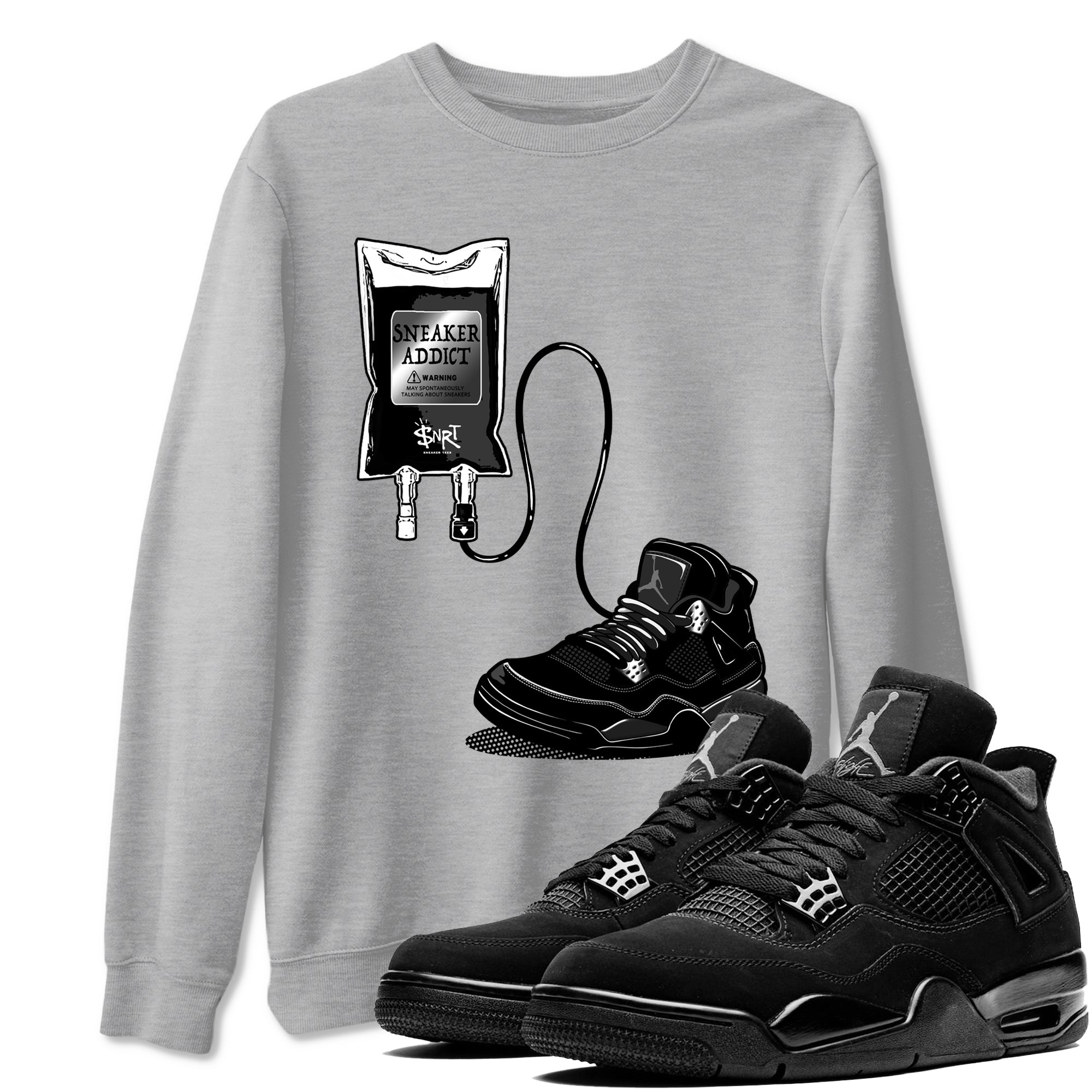 snkmatch Therapy snkmatch Tees - Air Jordan 4 Black Cat