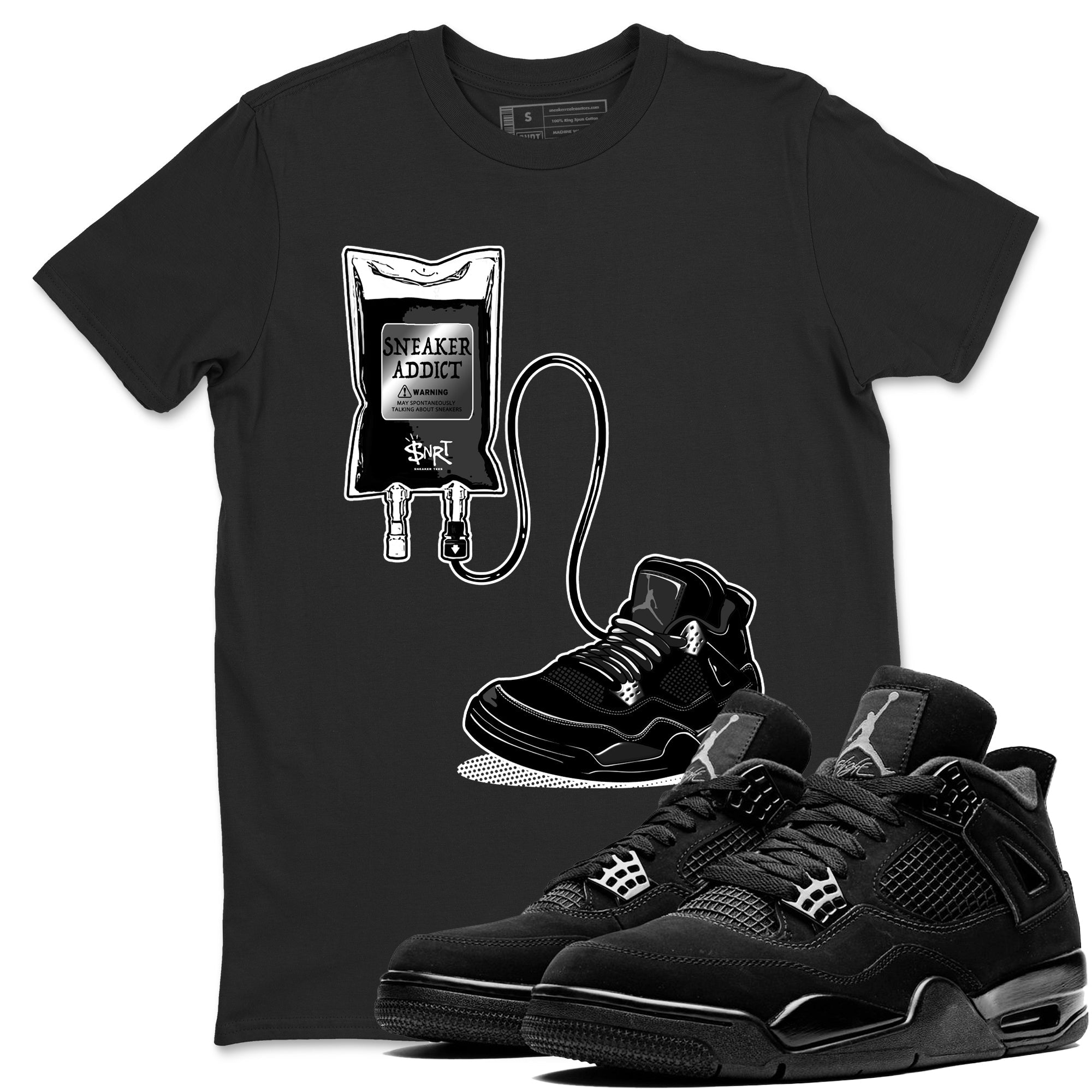 snkmatch Therapy snkmatch Tees - Air Jordan 4 Black Cat