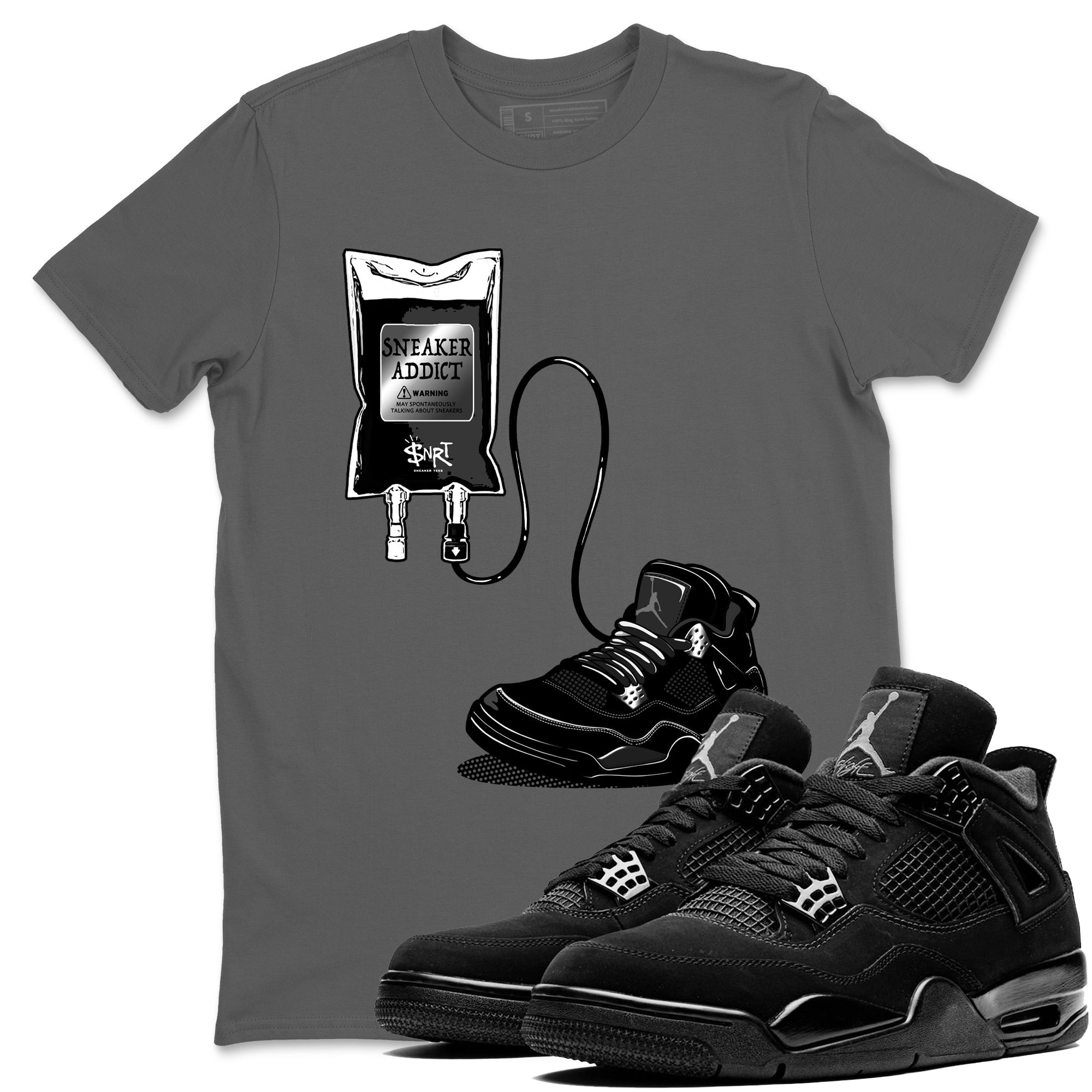 snkmatch Therapy snkmatch Tees - Air Jordan 4 Black Cat