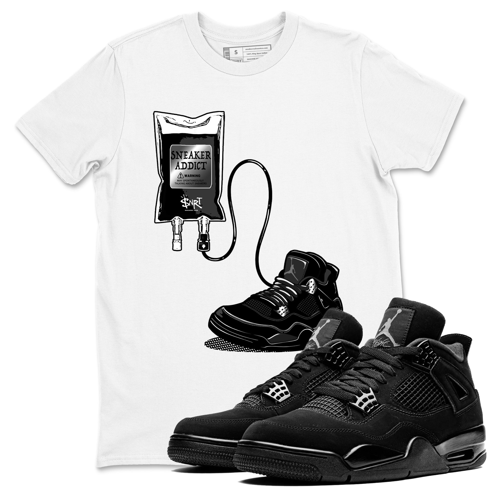 snkmatch Therapy snkmatch Tees - Air Jordan 4 Black Cat
