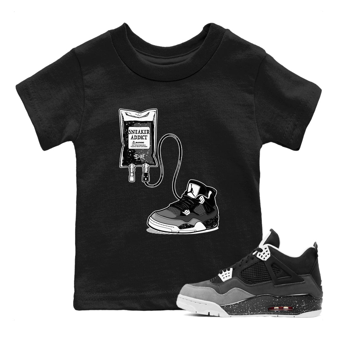 snkmatch Therapy snkmatch Tees Kids - Air Jordan 4 Fear