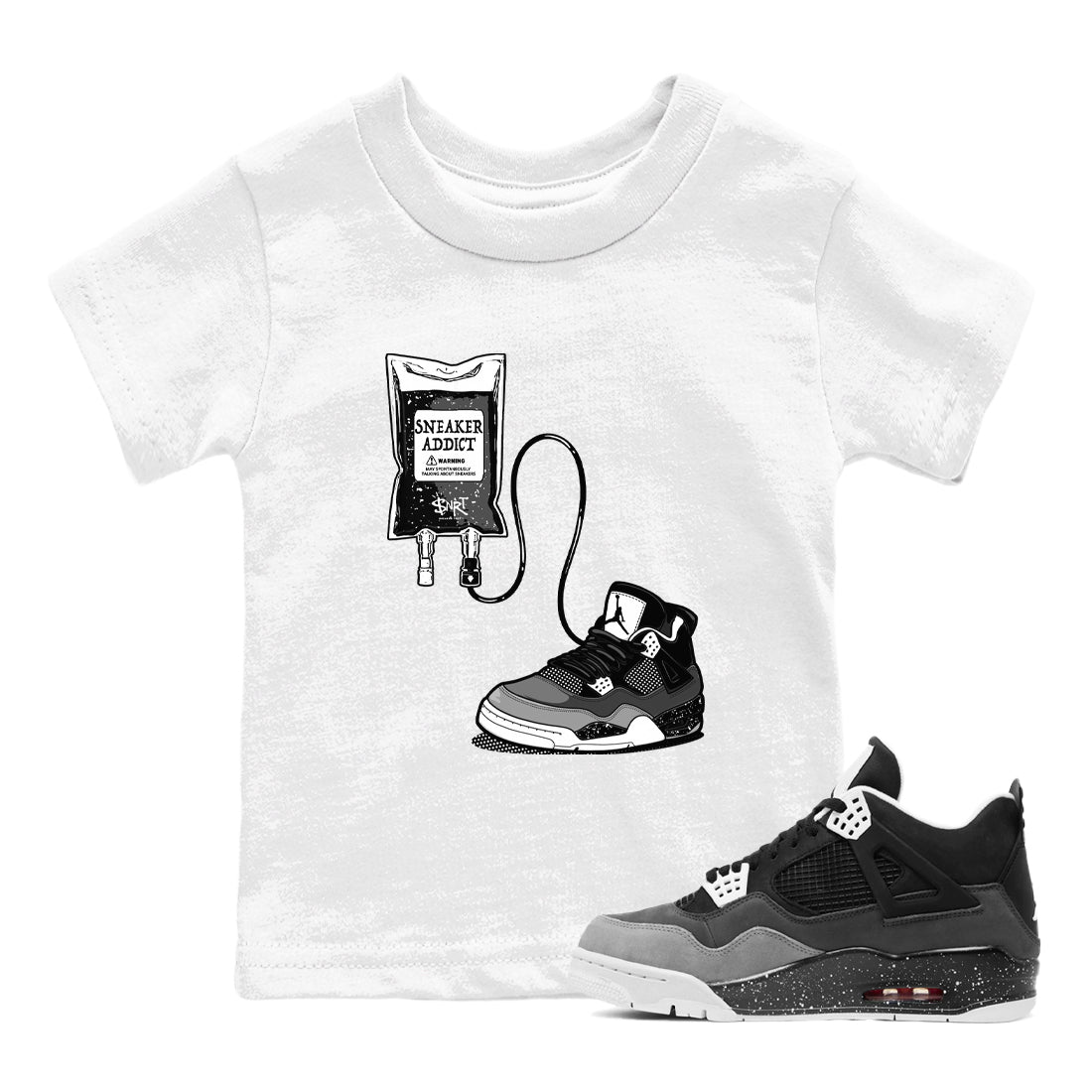 snkmatch Therapy snkmatch Tees Kids - Air Jordan 4 Fear