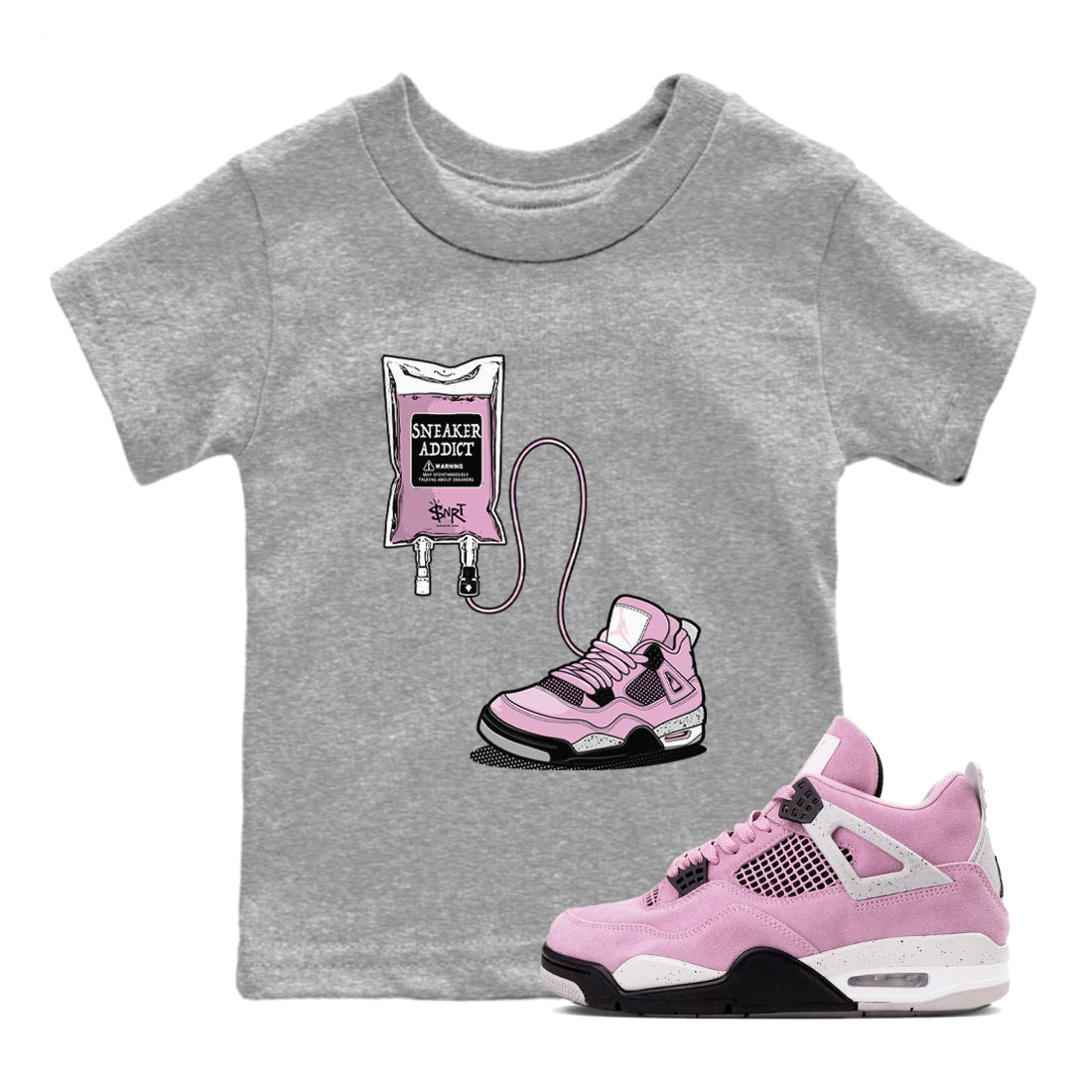 snkmatch Therapy snkmatch Tees Kids - Air Jordan 4 Orchid