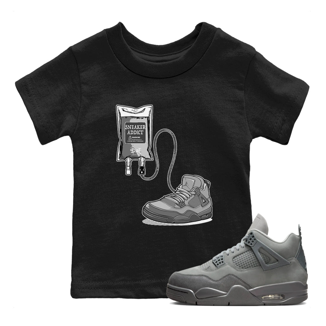 snkmatch Therapy snkmatch Tees Kids - Air Jordan 4 Wet Cement
