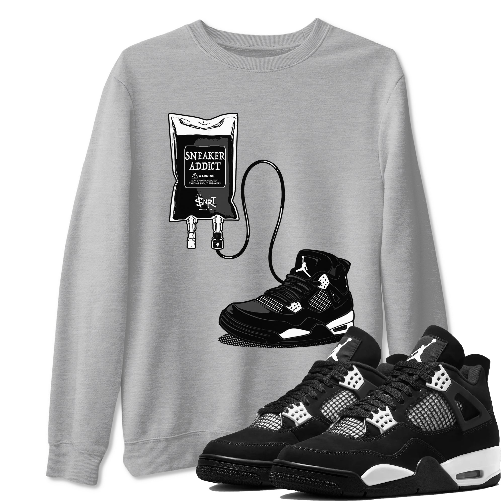 snkmatch Therapy snkmatch Tees - Air Jordan 4 White Thunder