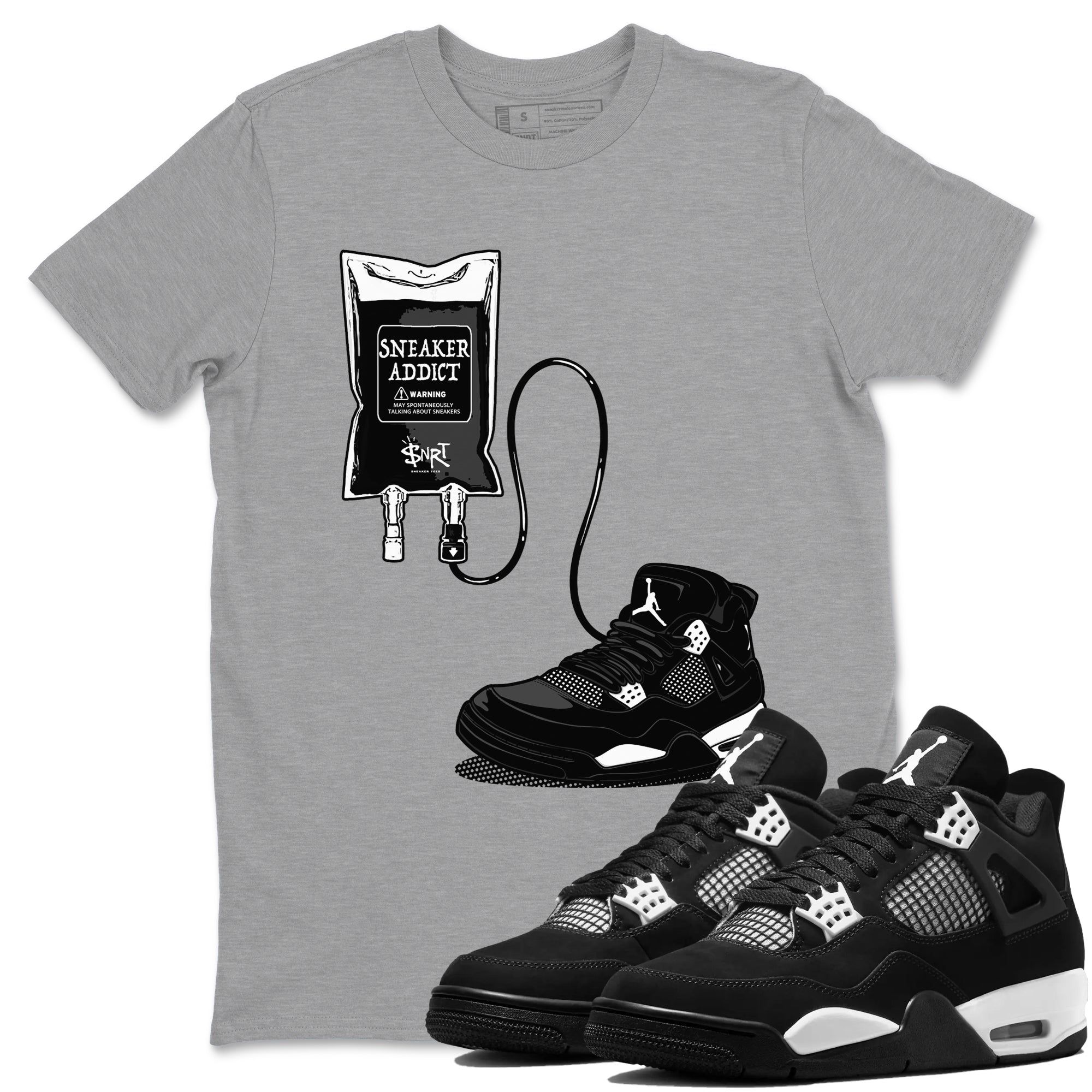 snkmatch Therapy snkmatch Tees - Air Jordan 4 White Thunder