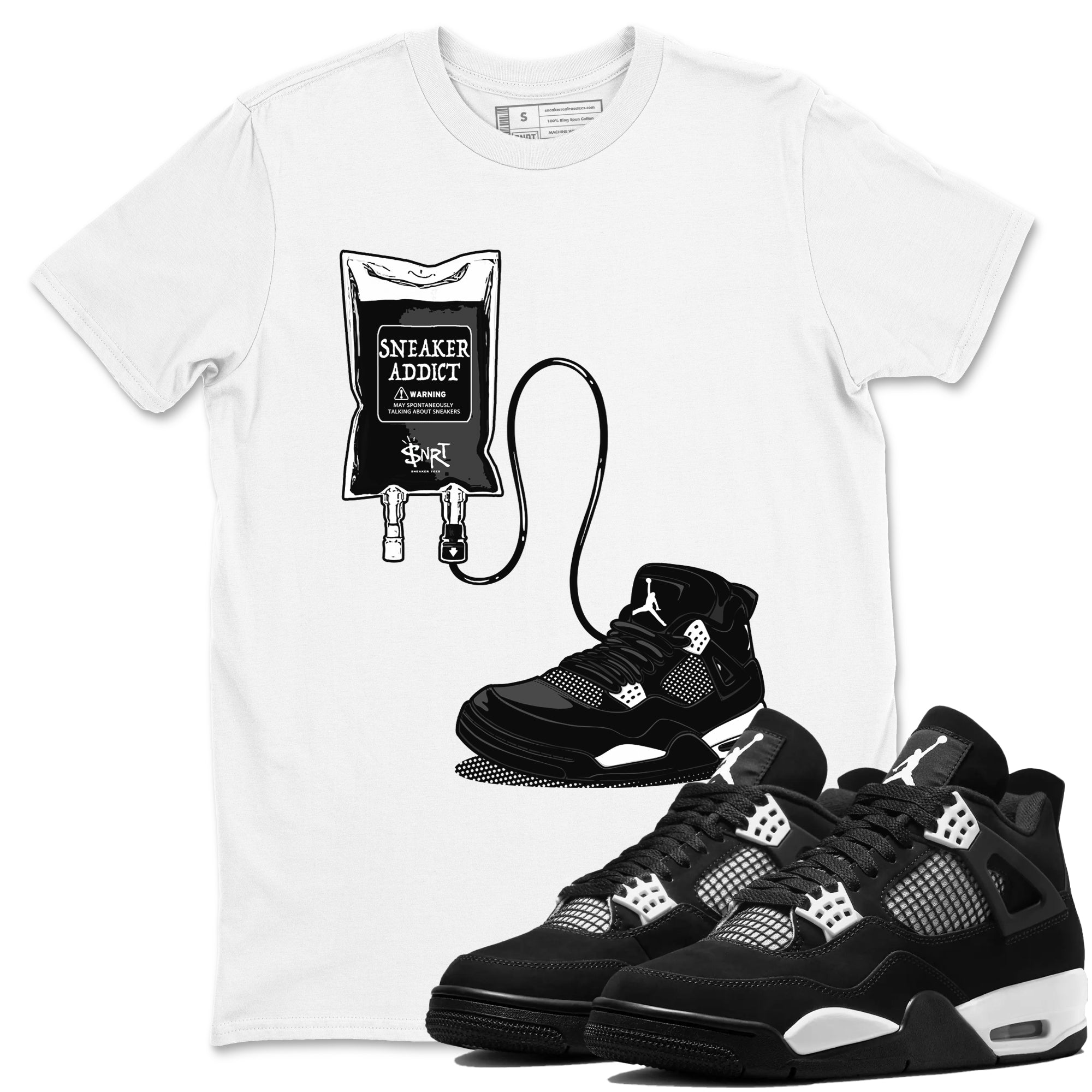 snkmatch Therapy snkmatch Tees - Air Jordan 4 White Thunder
