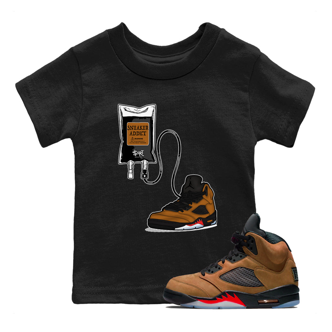 snkmatch Therapy snkmatch Tees Kids - Air Jordan 5 Archaeo Brown