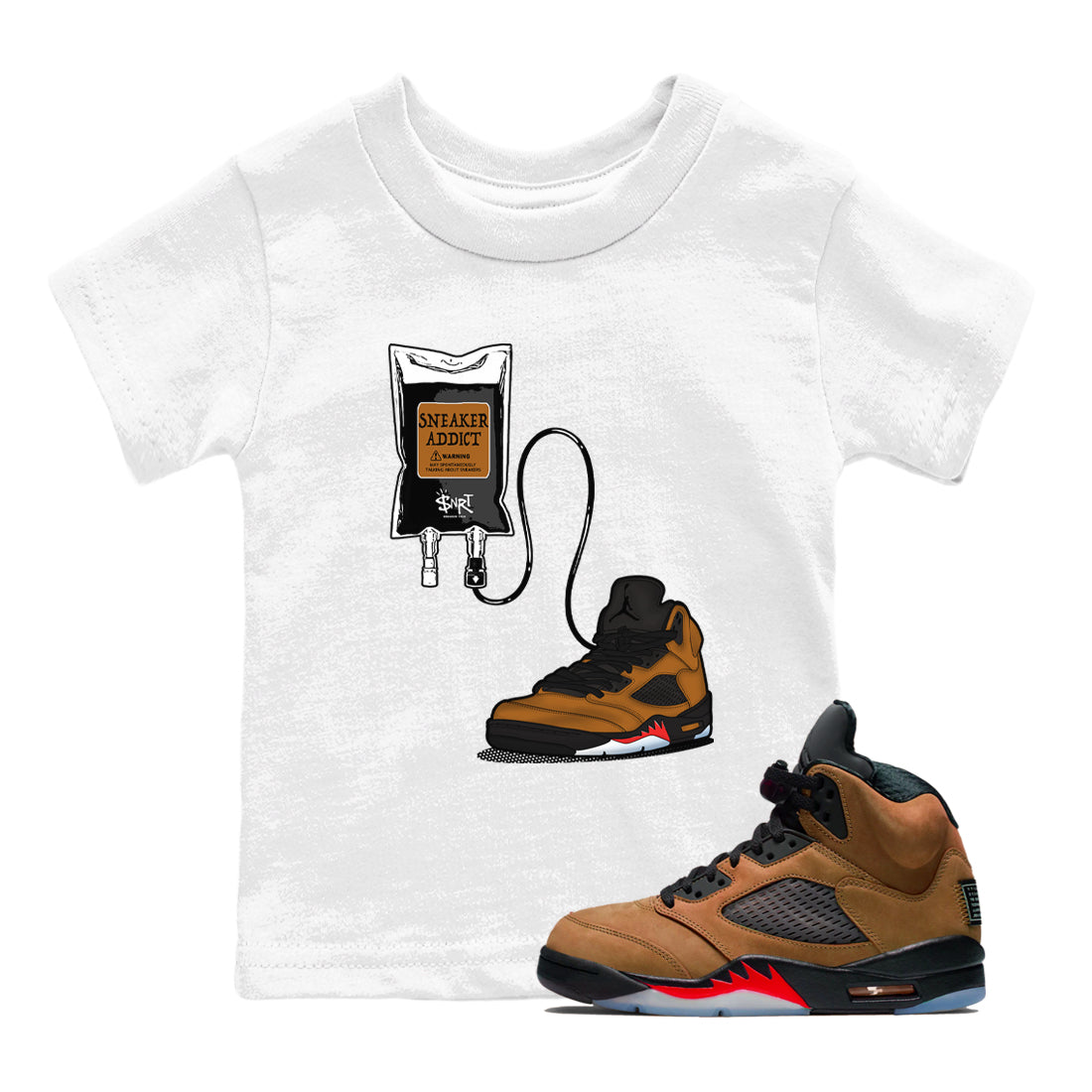 snkmatch Therapy snkmatch Tees Kids - Air Jordan 5 Archaeo Brown