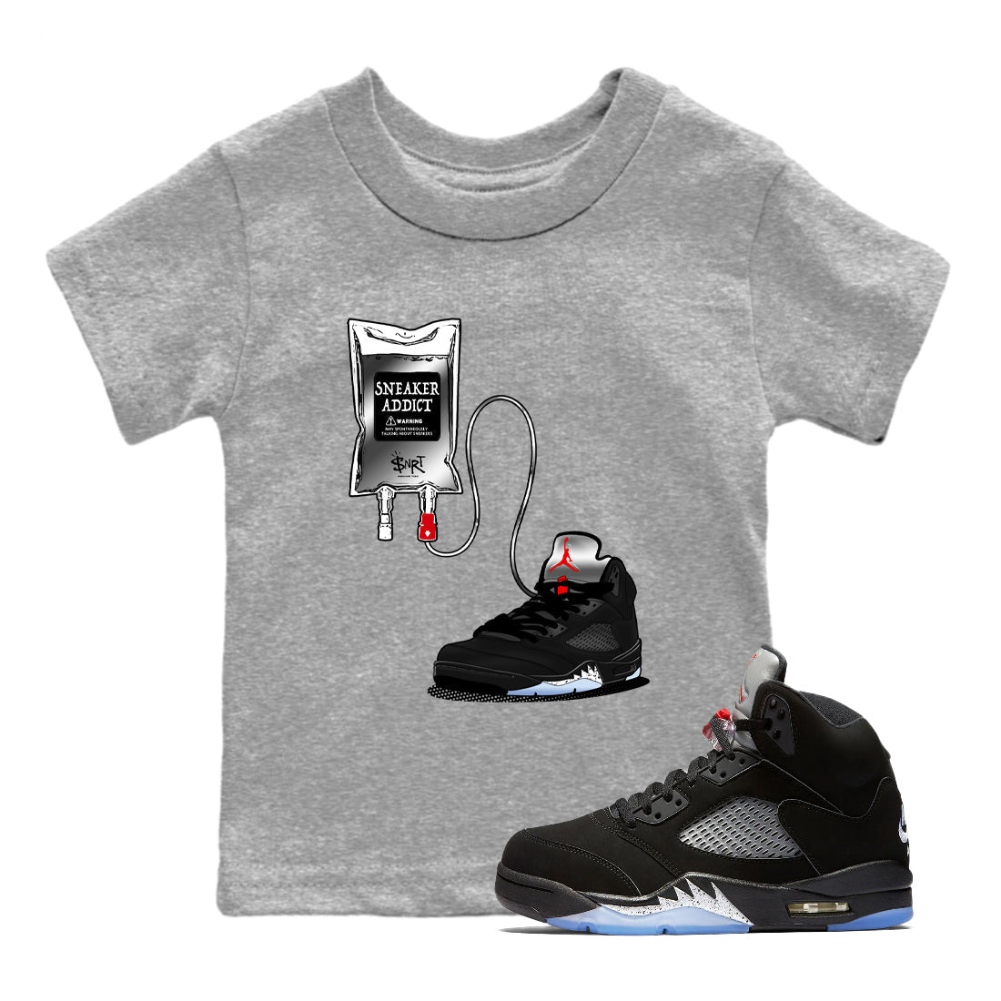 snkmatch Therapy snkmatch Tees Kids - Air Jordan 5 Reimagined