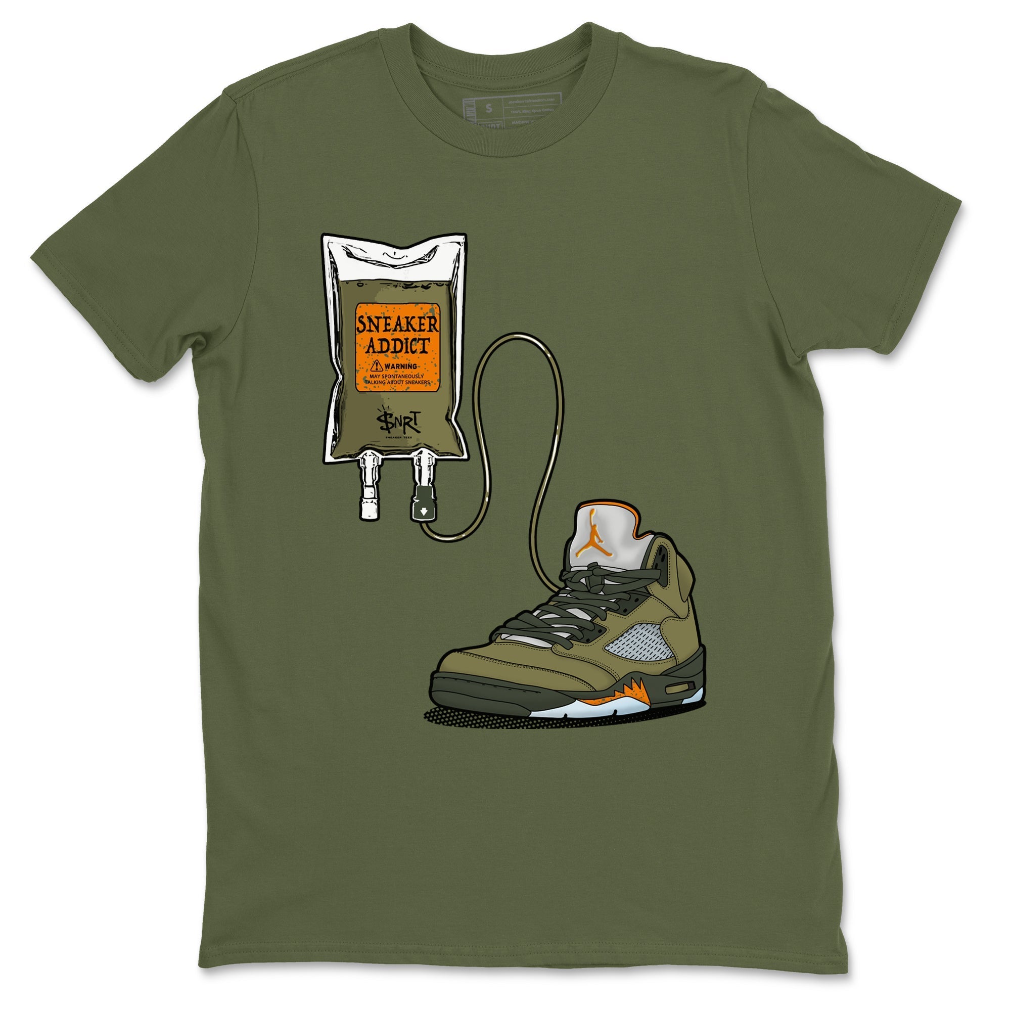 snkmatch Therapy snkmatch Tees - Air Jordan 5 Olive