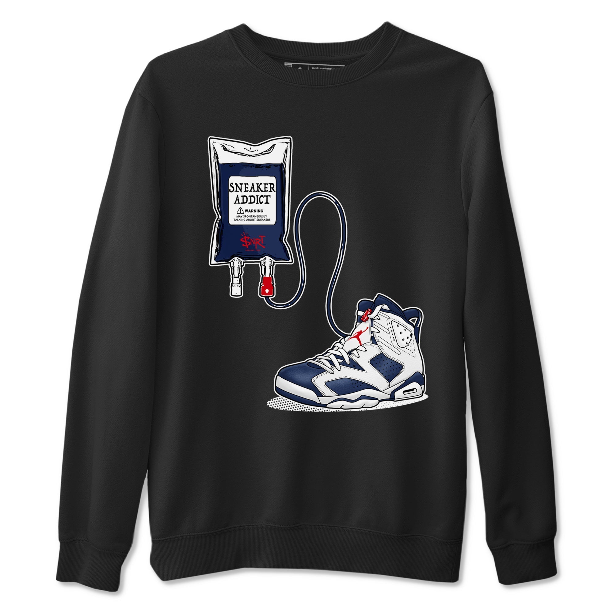 snkmatch Therapy snkmatch Tees - Air Jordan 6 White And Midnight Navy