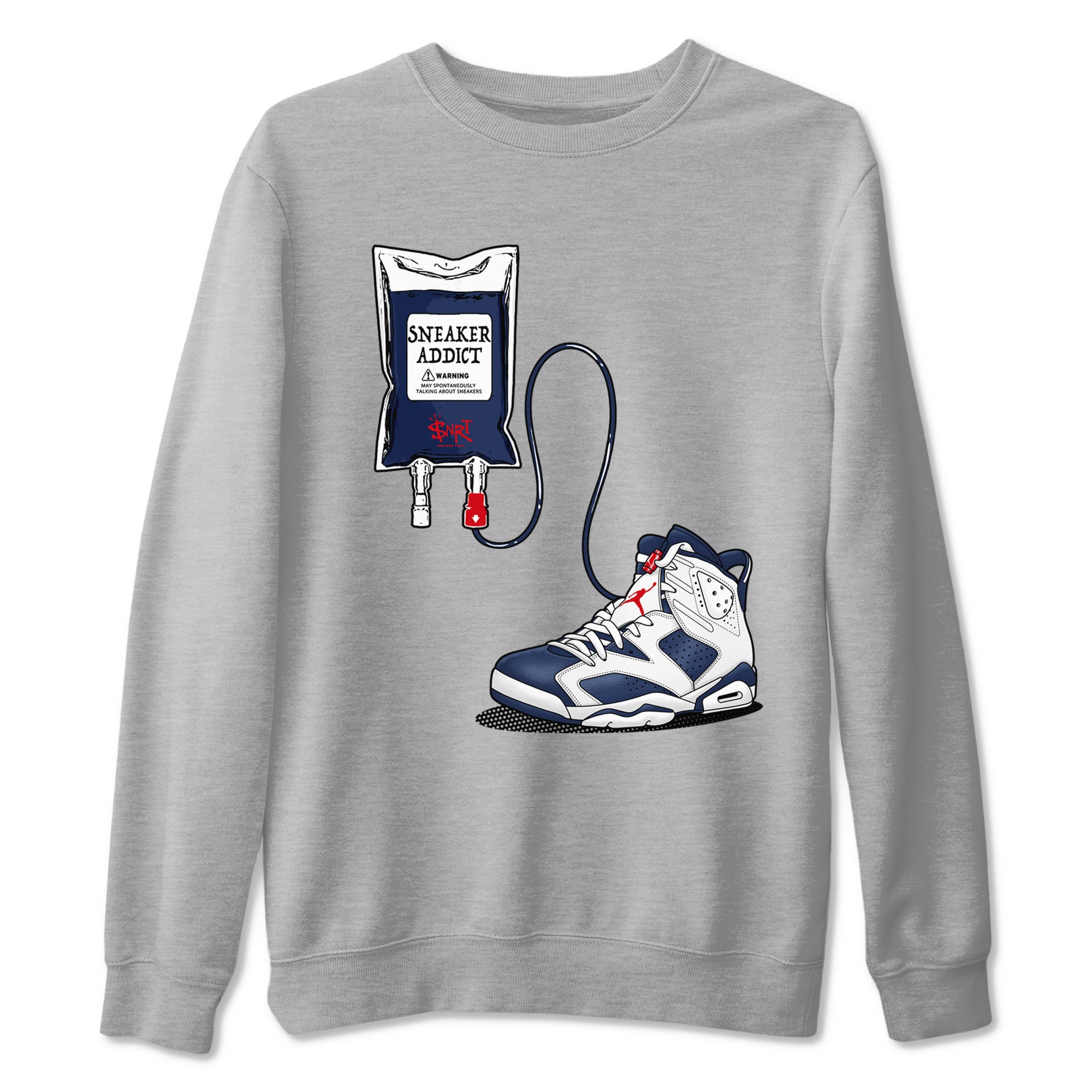 snkmatch Therapy snkmatch Tees - Air Jordan 6 White And Midnight Navy