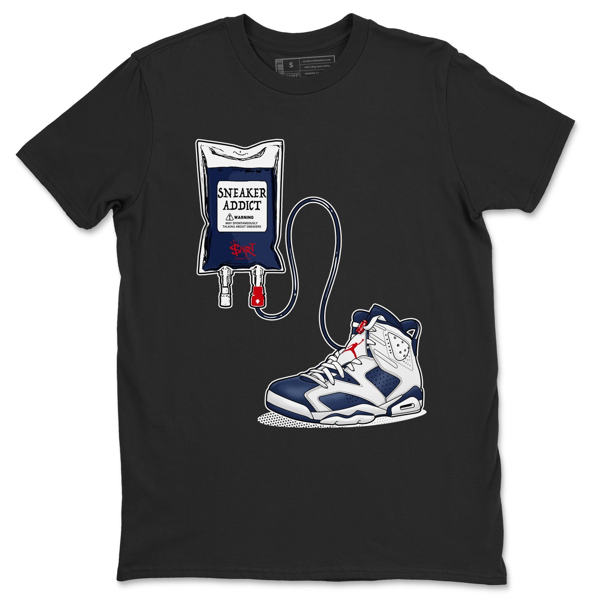 snkmatch Therapy snkmatch Tees - Air Jordan 6 White And Midnight Navy