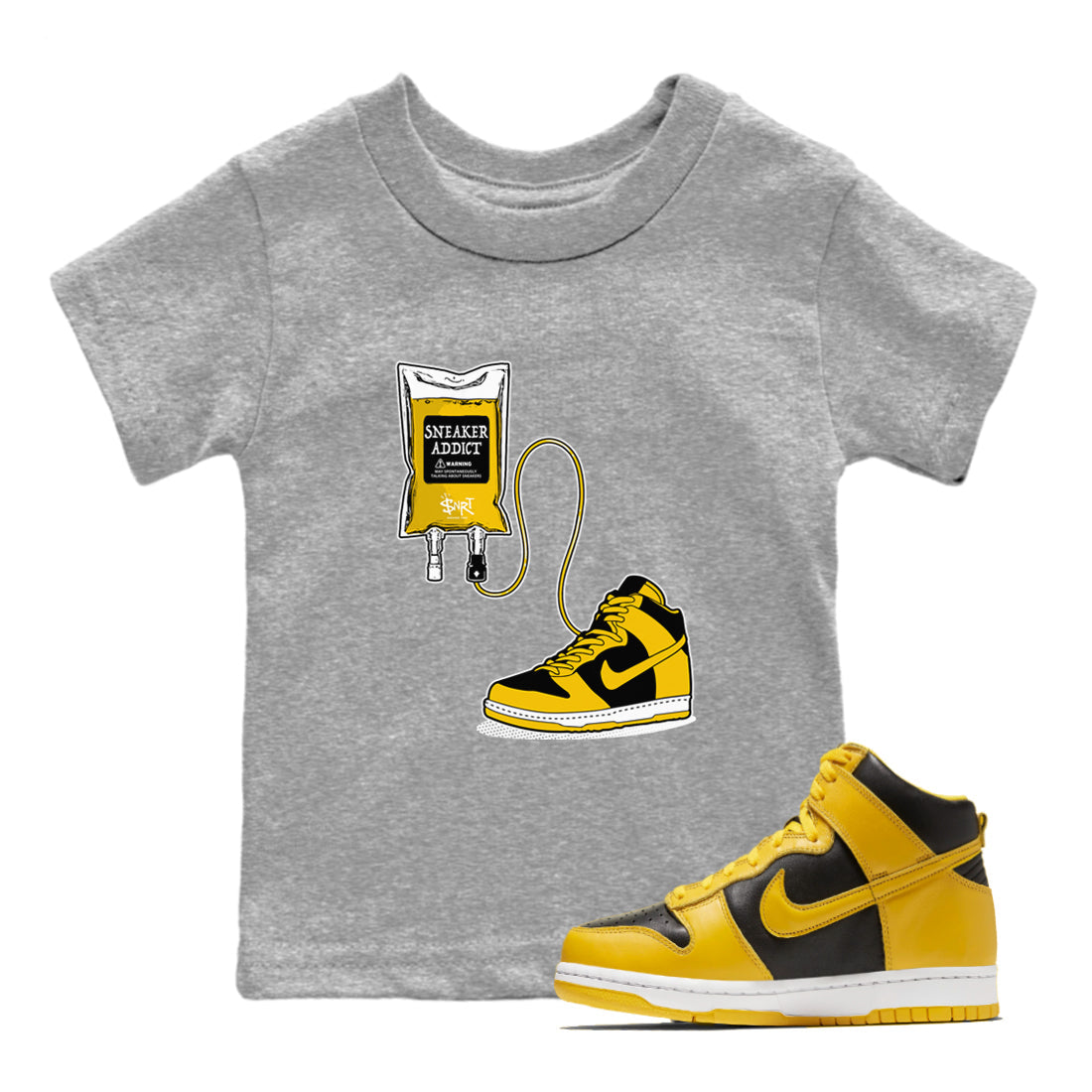 snkmatch Therapy snkmatch Tees Kids - Dunk High Pollen