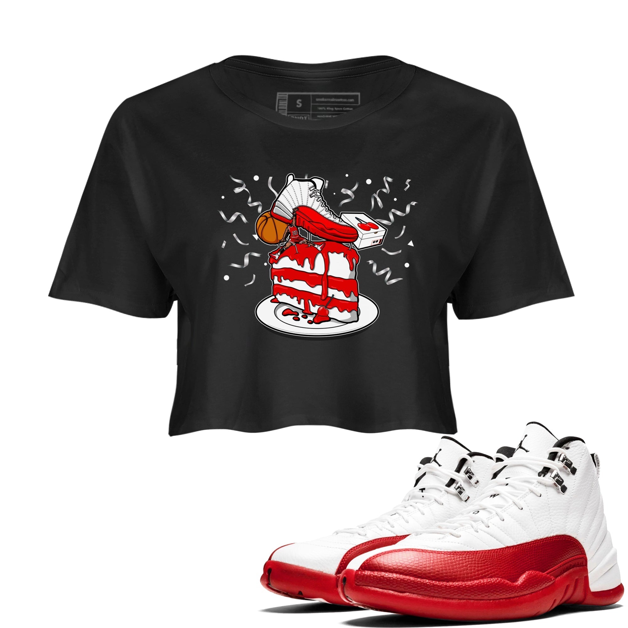 snkmatch Topper snkmatch Women's Top - Air Jordan 12 Cherry
