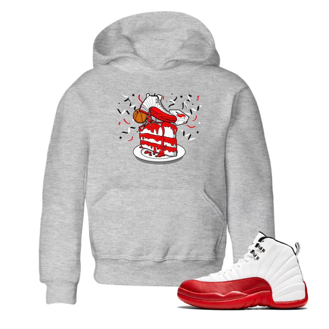 snkmatch Topper snkmatch Tee Kids - Air Jordan 12 Cherry