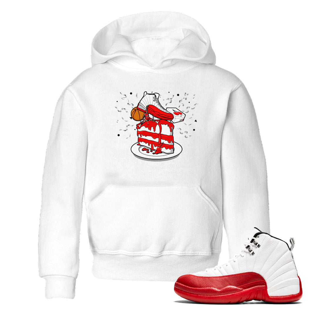 snkmatch Topper snkmatch Tee Kids - Air Jordan 12 Cherry
