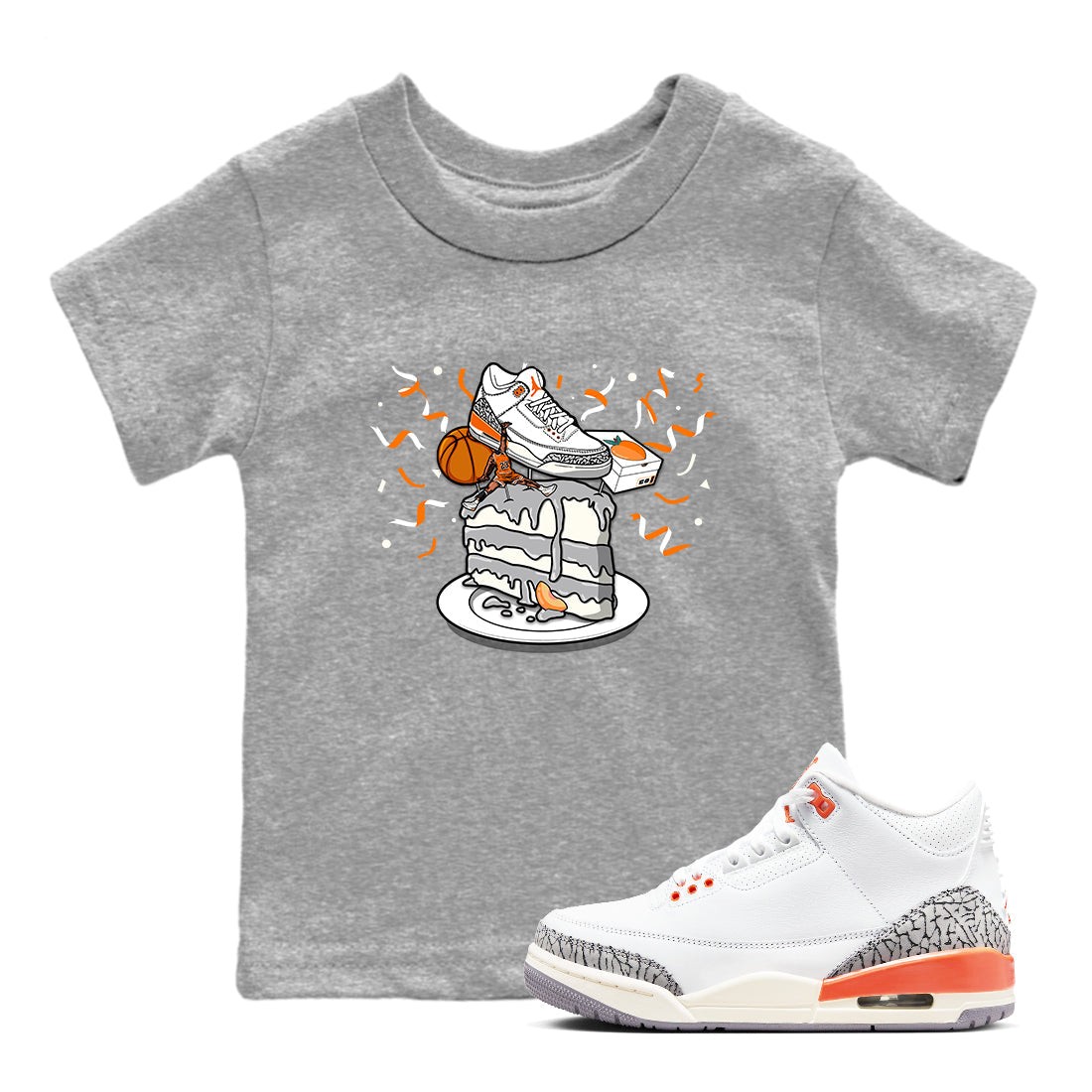 snkmatch Topper snkmatch Tees Kids - Air Jordan 3 Georgia Peach