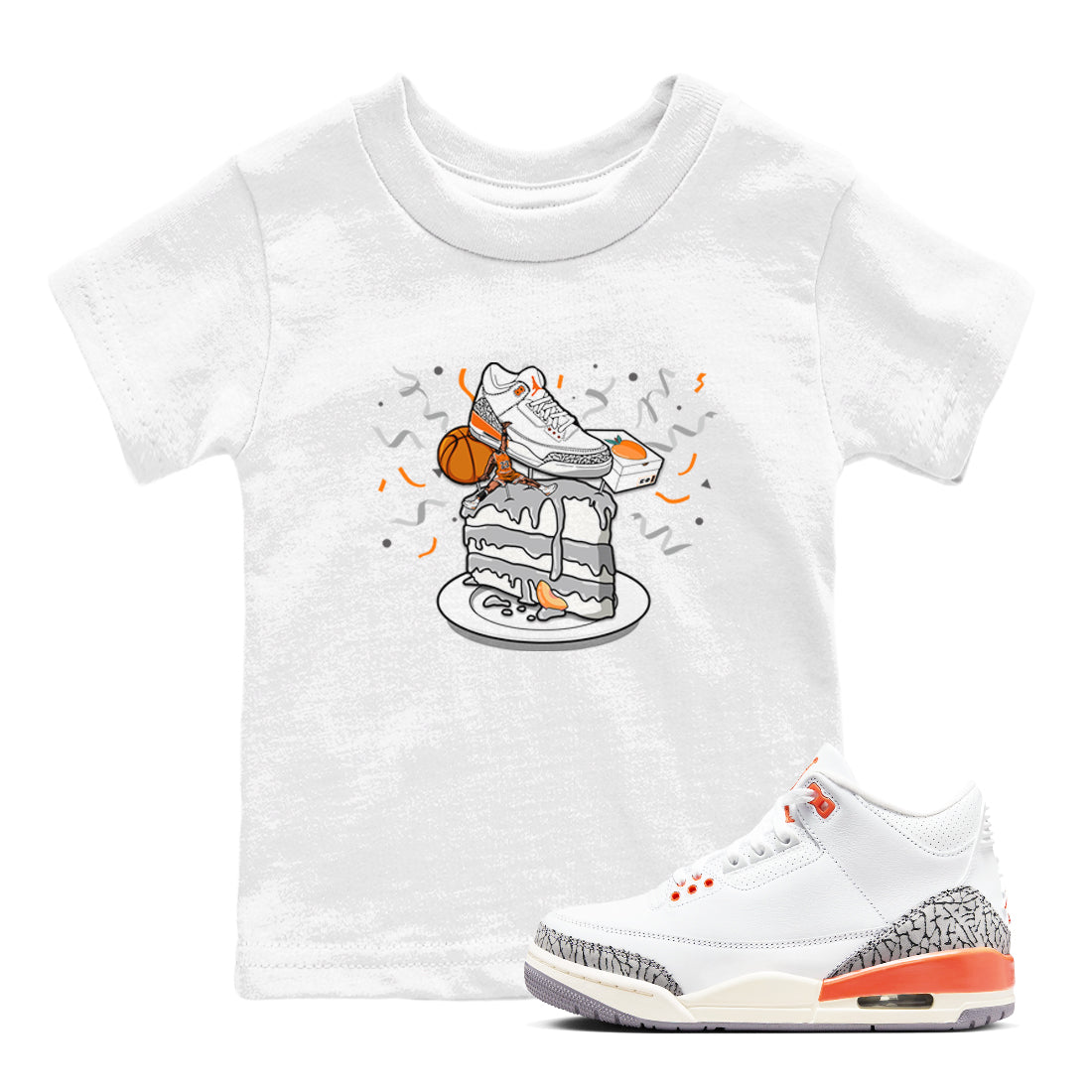 snkmatch Topper snkmatch Tees Kids - Air Jordan 3 Georgia Peach
