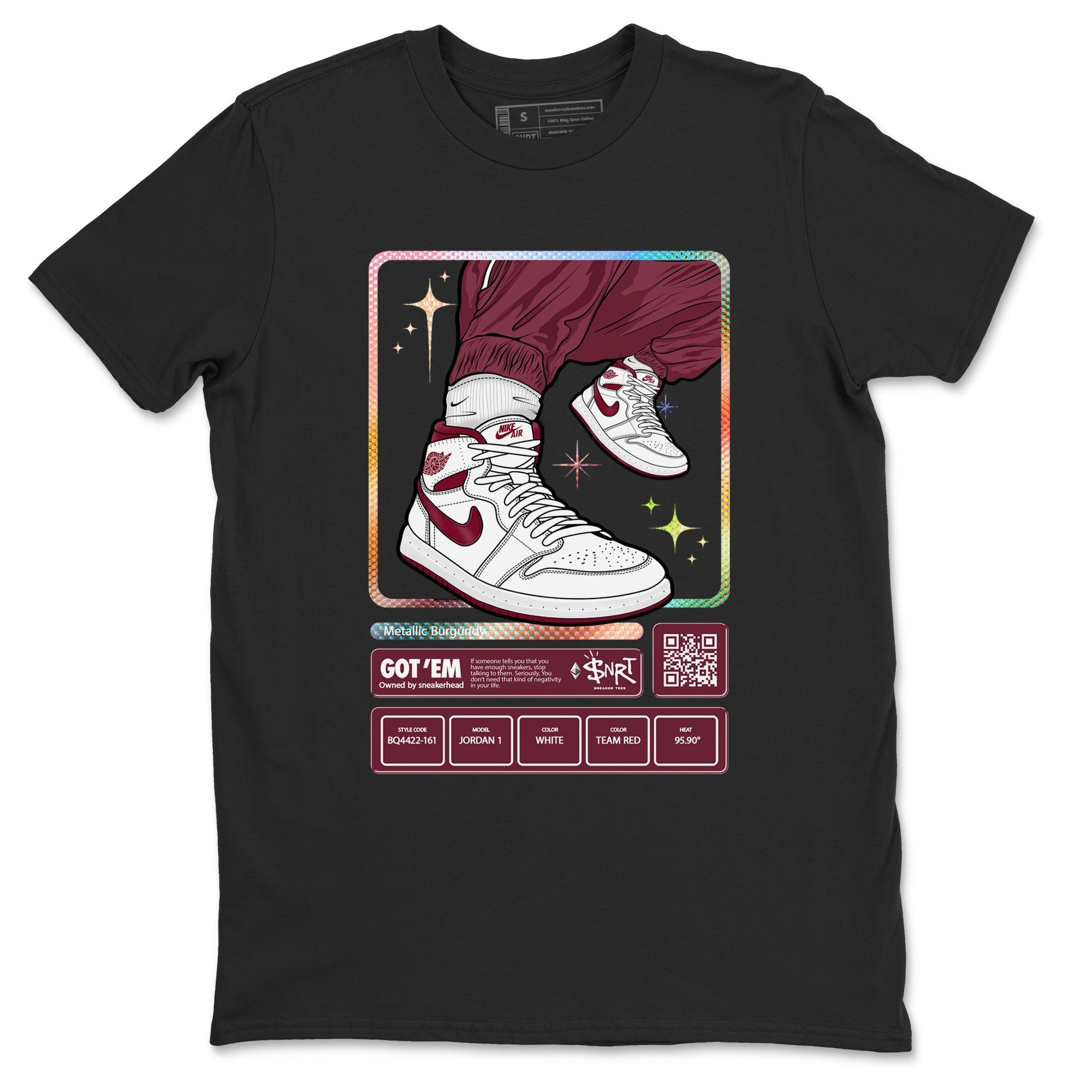 snkmatch Trading Card snkmatch Tees - Air Jordan 1 Metallic Burgundy
