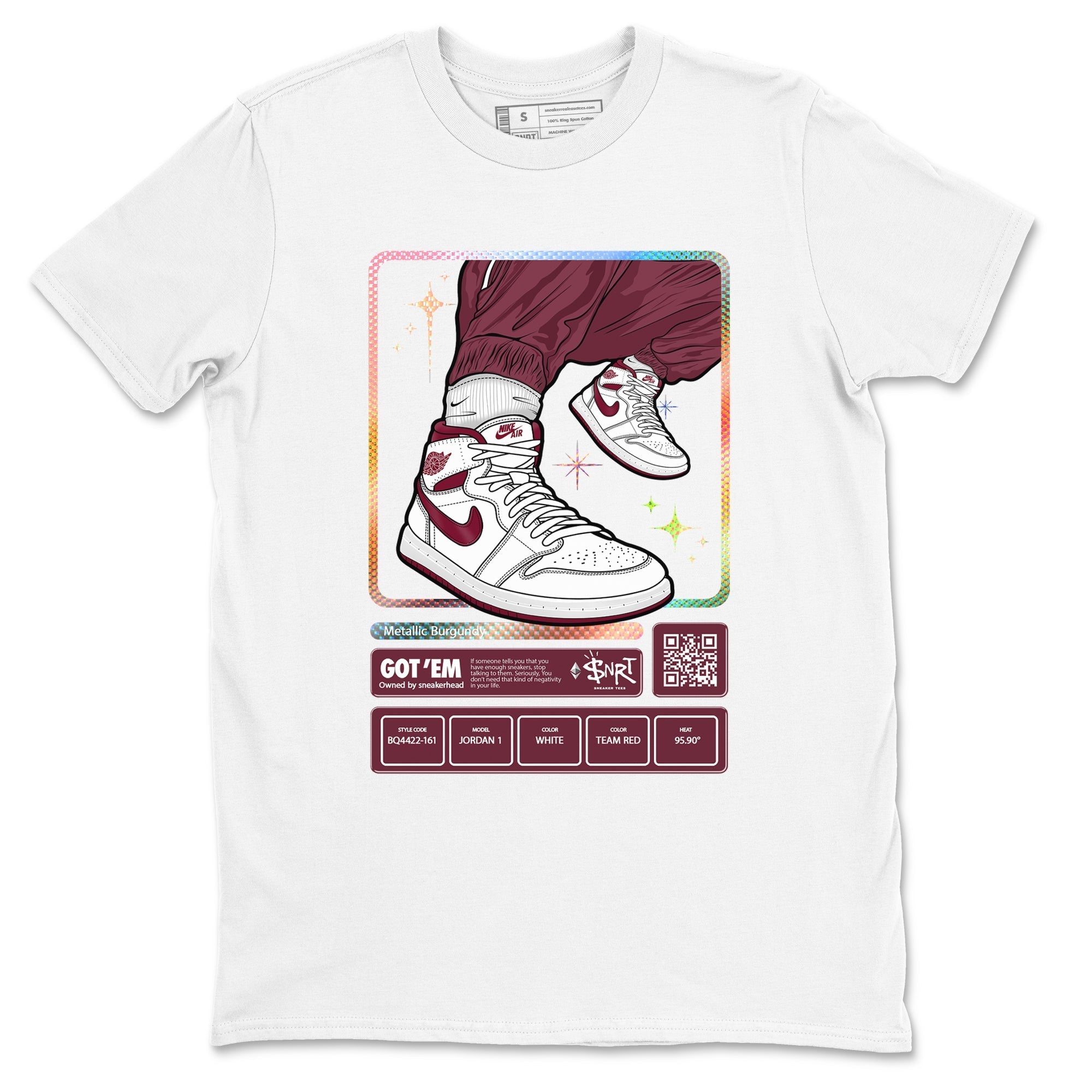 snkmatch Trading Card snkmatch Tees - Air Jordan 1 Metallic Burgundy