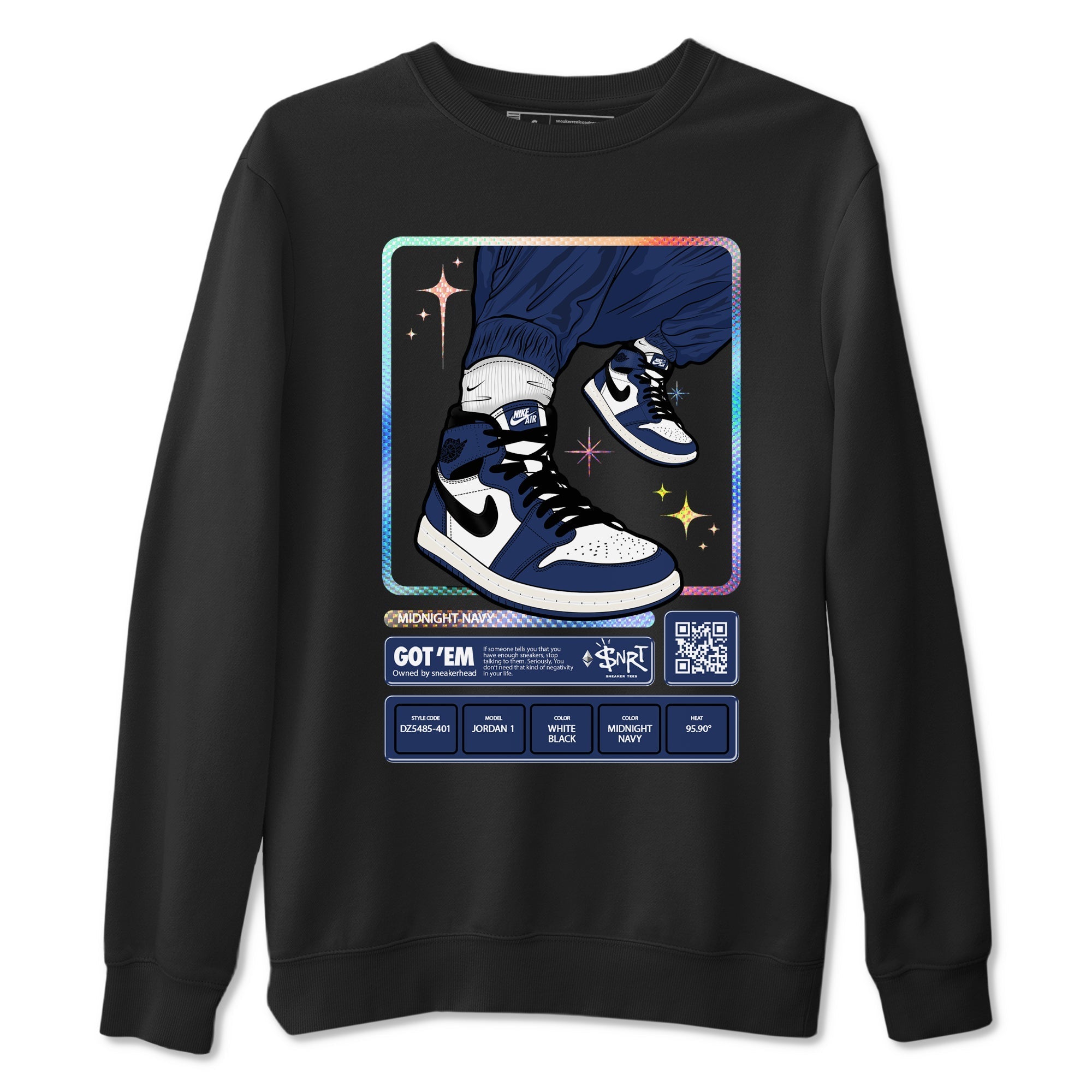 snkmatch Trading Card snkmatch Tees - Air Jordan 1 Midnight Navy