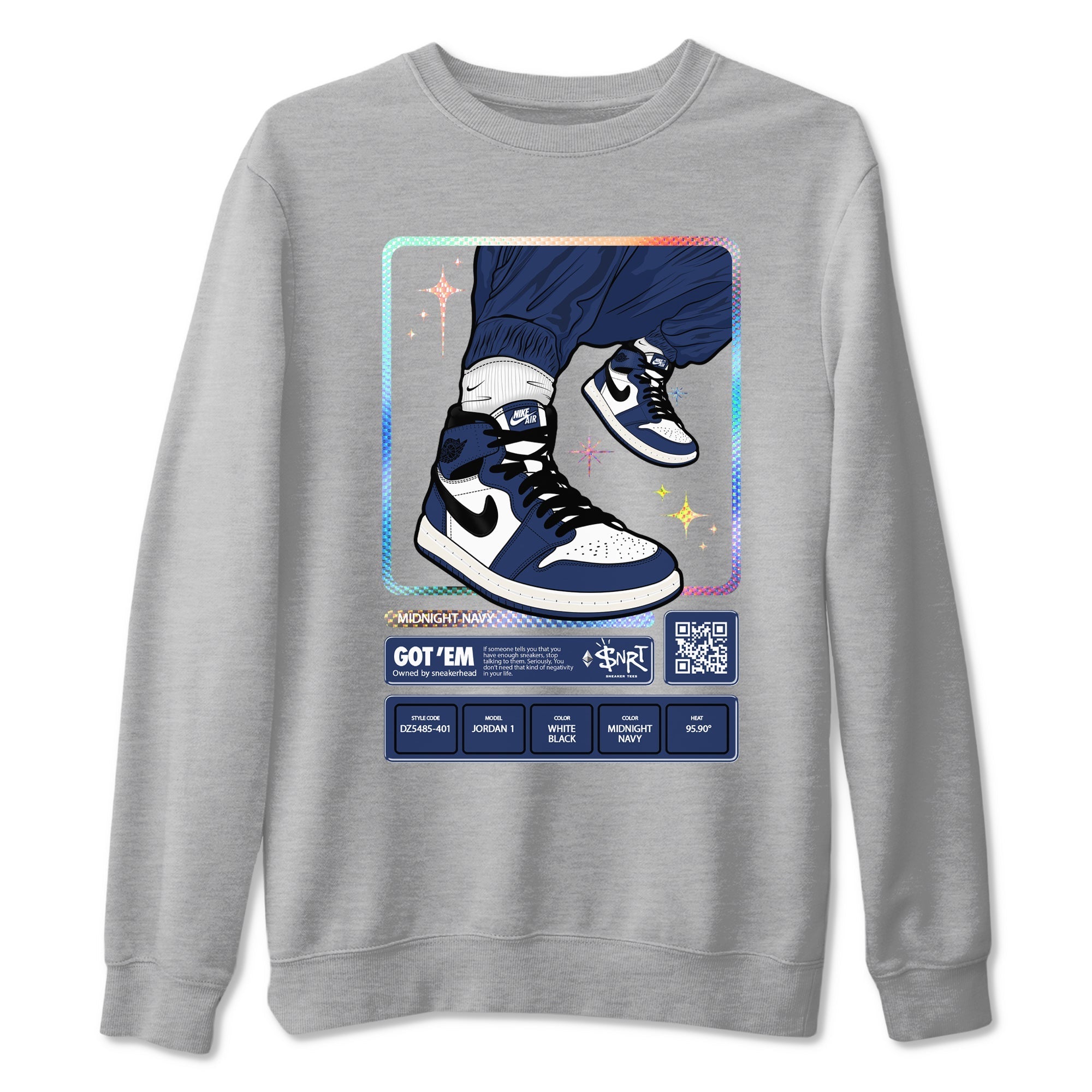 snkmatch Trading Card snkmatch Tees - Air Jordan 1 Midnight Navy