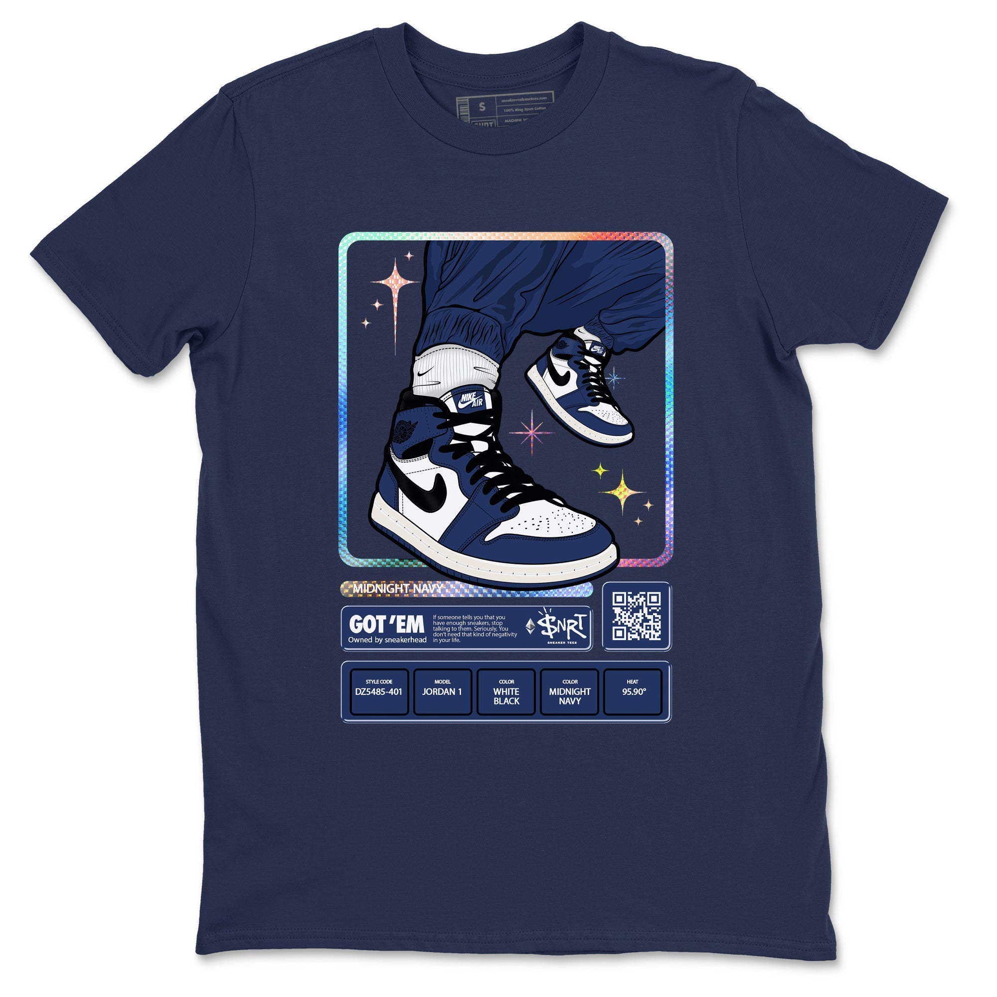 snkmatch Trading Card snkmatch Tees - Air Jordan 1 Midnight Navy