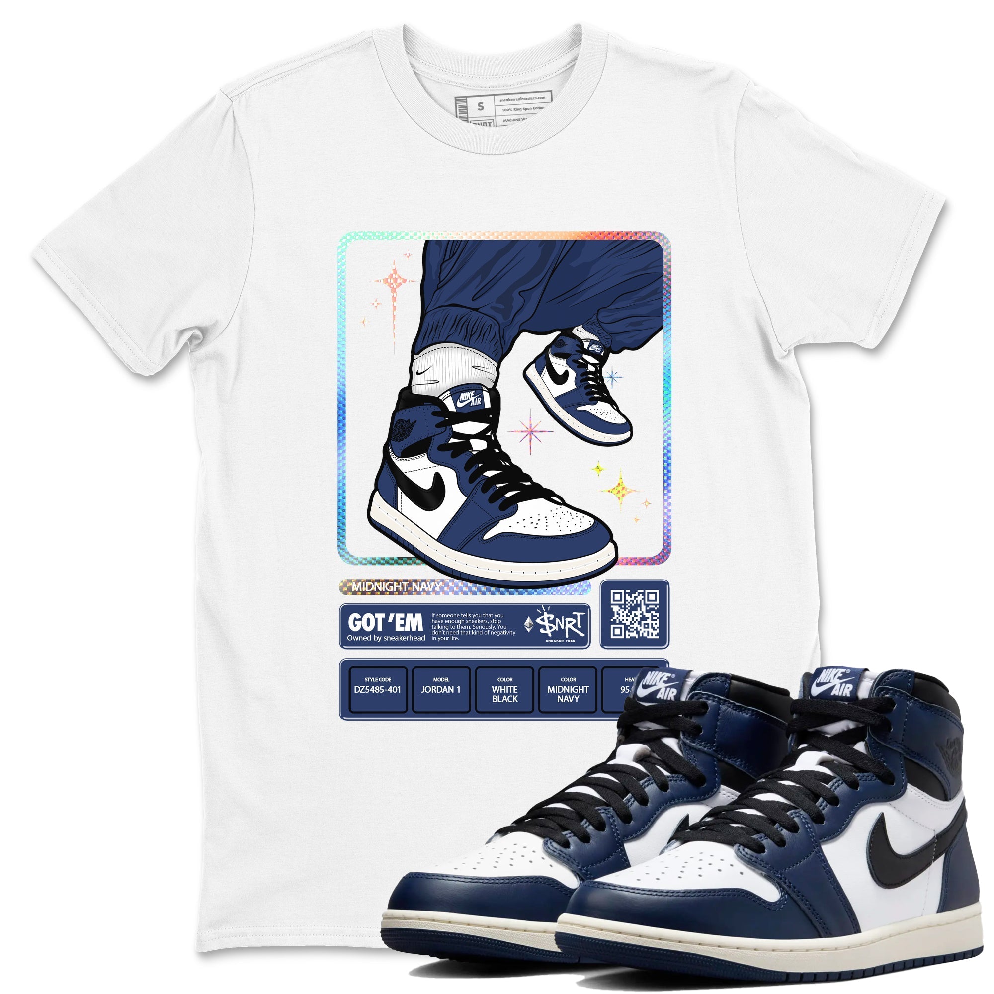 snkmatch Trading Card snkmatch Tees - Air Jordan 1 Midnight Navy