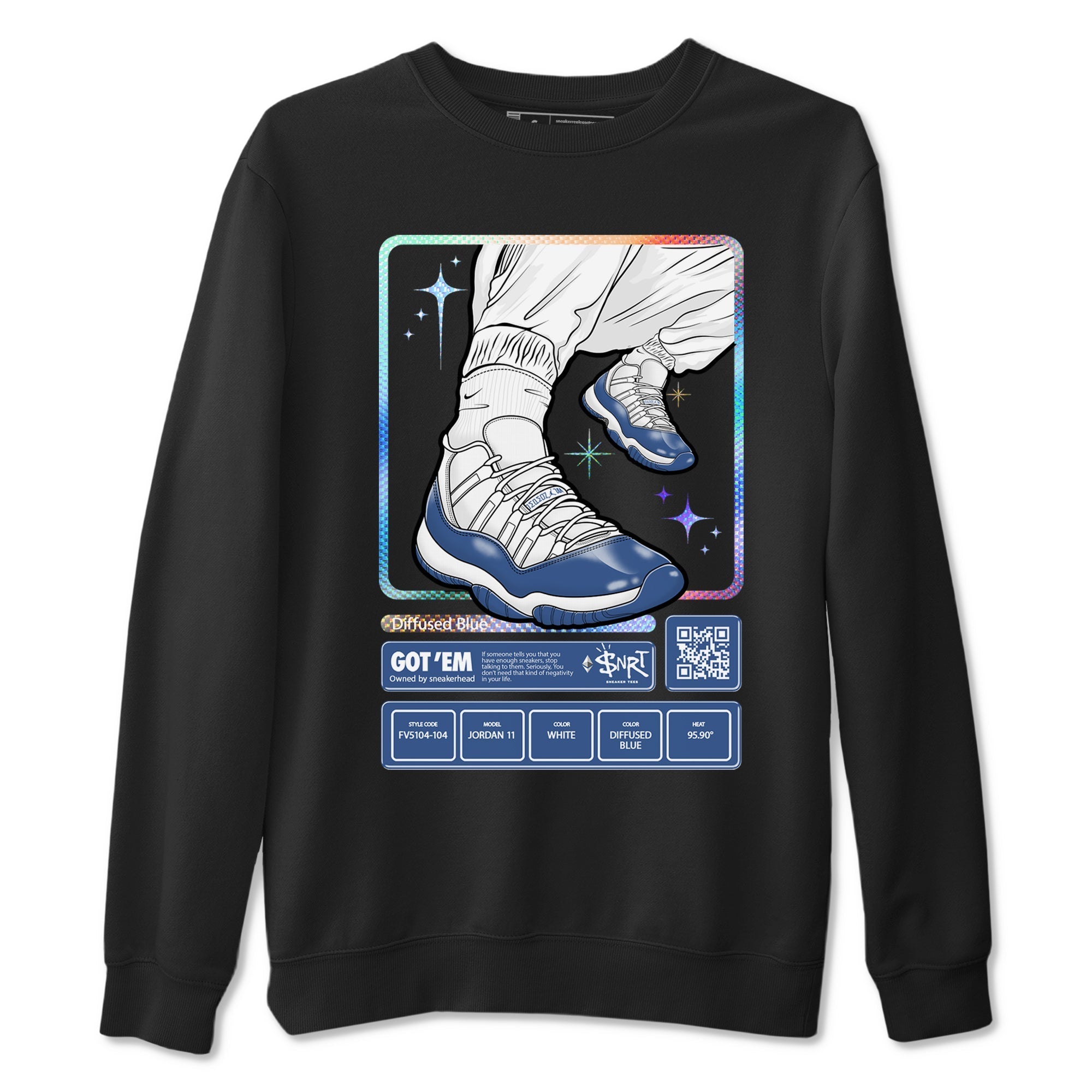 snkmatch Trading Card snkmatch Tees - Air Jordan 11 Diffused Blue