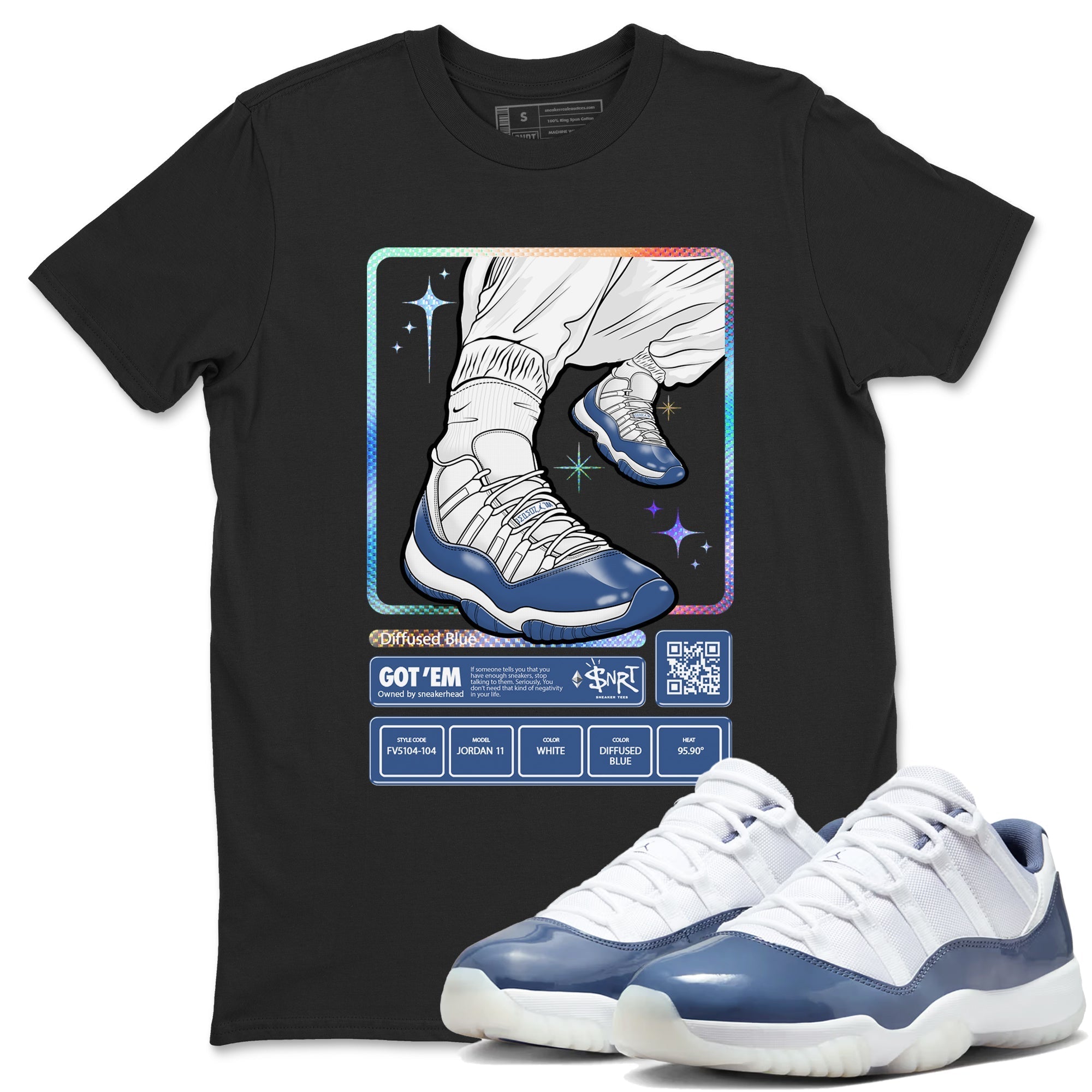 snkmatch Trading Card snkmatch Tees - Air Jordan 11 Diffused Blue