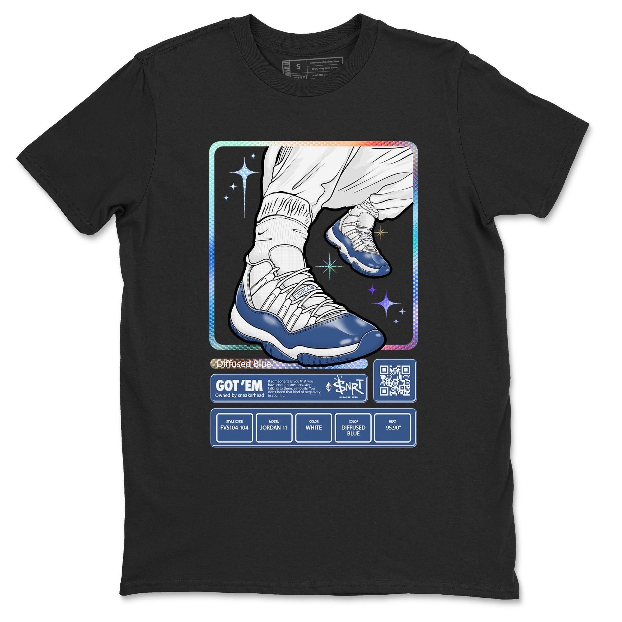 snkmatch Trading Card snkmatch Tees - Air Jordan 11 Diffused Blue