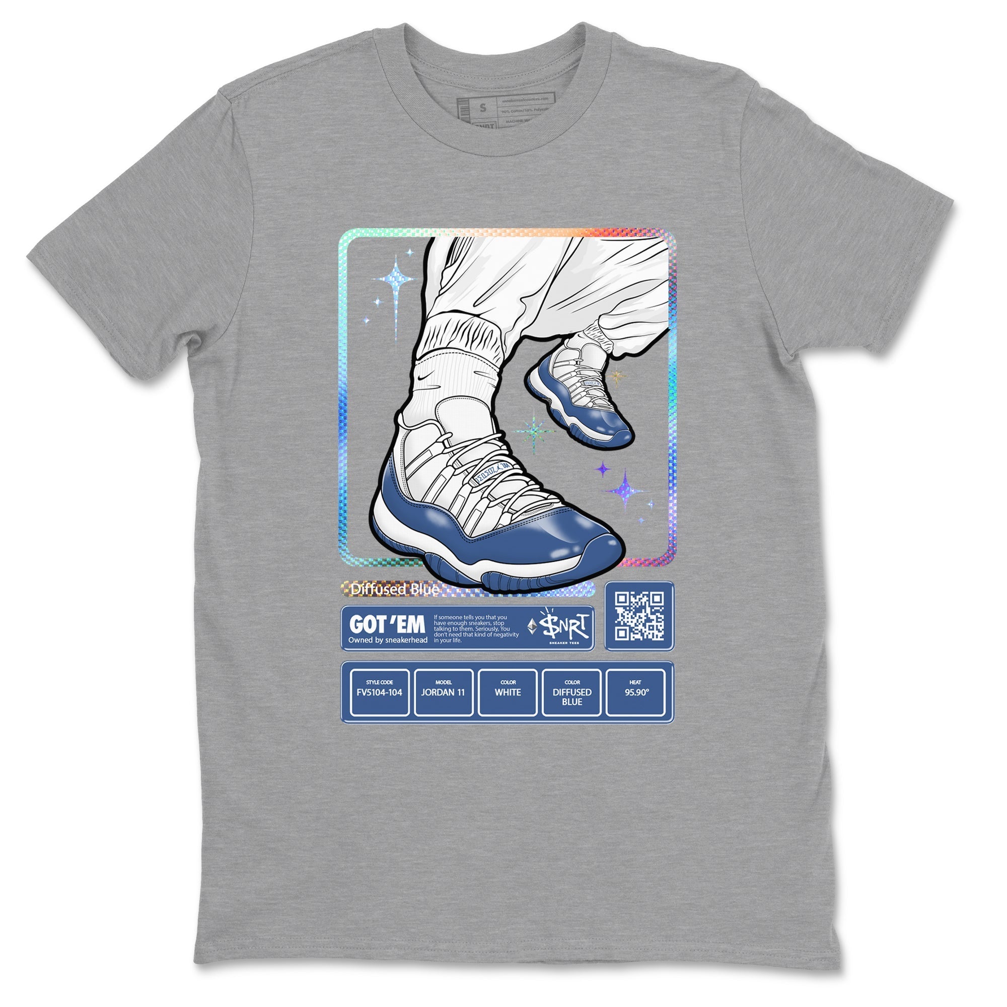 snkmatch Trading Card snkmatch Tees - Air Jordan 11 Diffused Blue