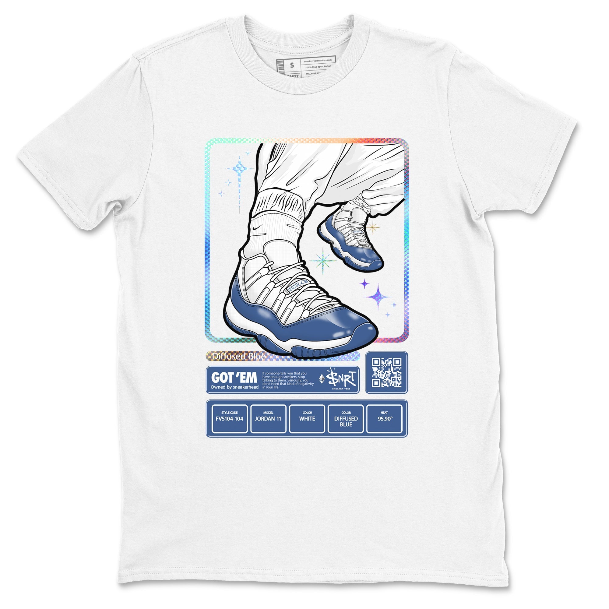 snkmatch Trading Card snkmatch Tees - Air Jordan 11 Diffused Blue