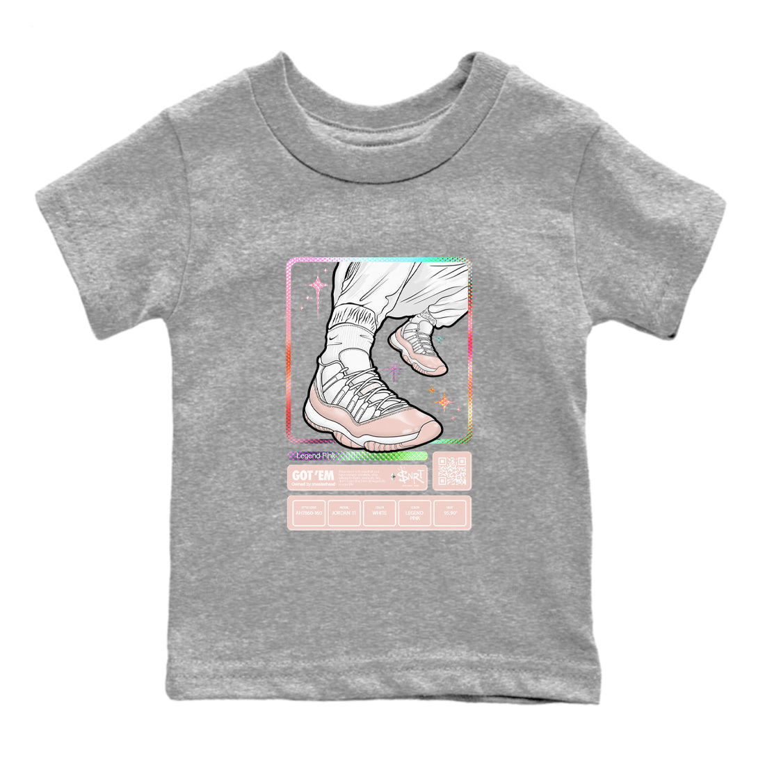 snkmatch Trading Card snkmatch Tees Kids - Air Jordan 11 Legend Pink