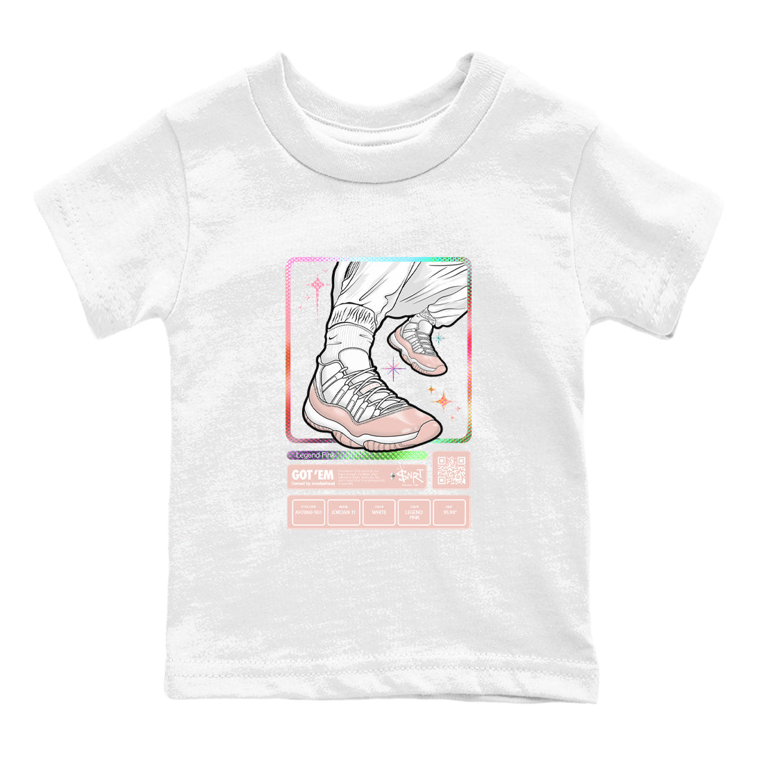snkmatch Trading Card snkmatch Tees Kids - Air Jordan 11 Legend Pink