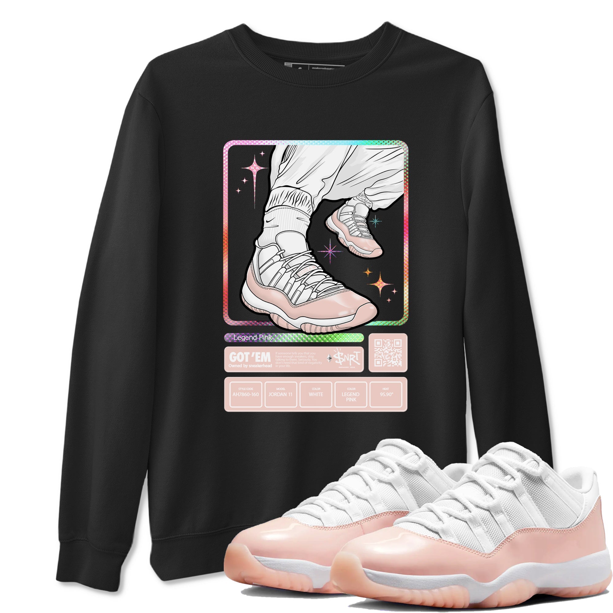 snkmatch Trading Card snkmatch Tees - Air Jordan 11 Legend Pink