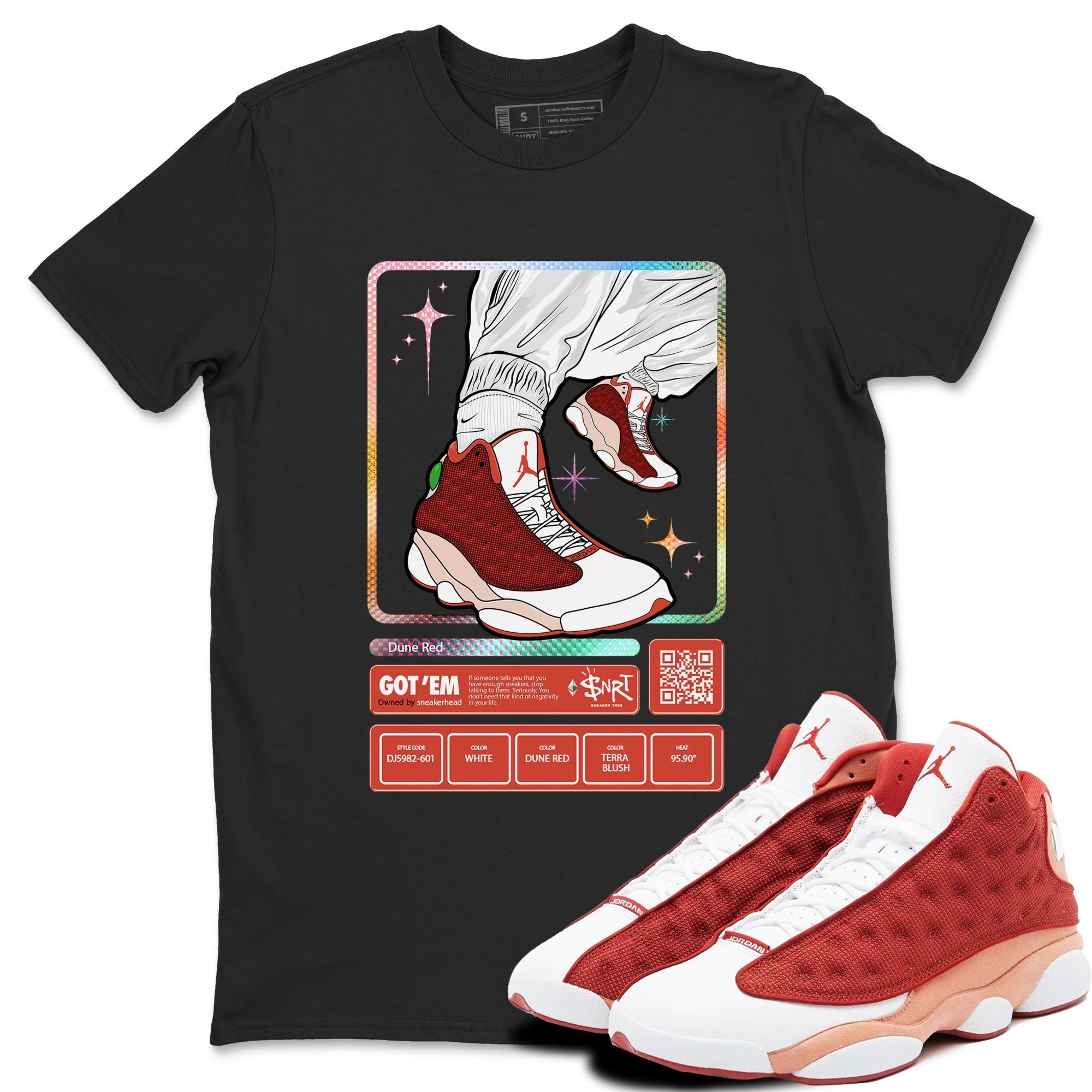 snkmatch Trading Card snkmatch Tees - Air Jordan 13 Dune Red