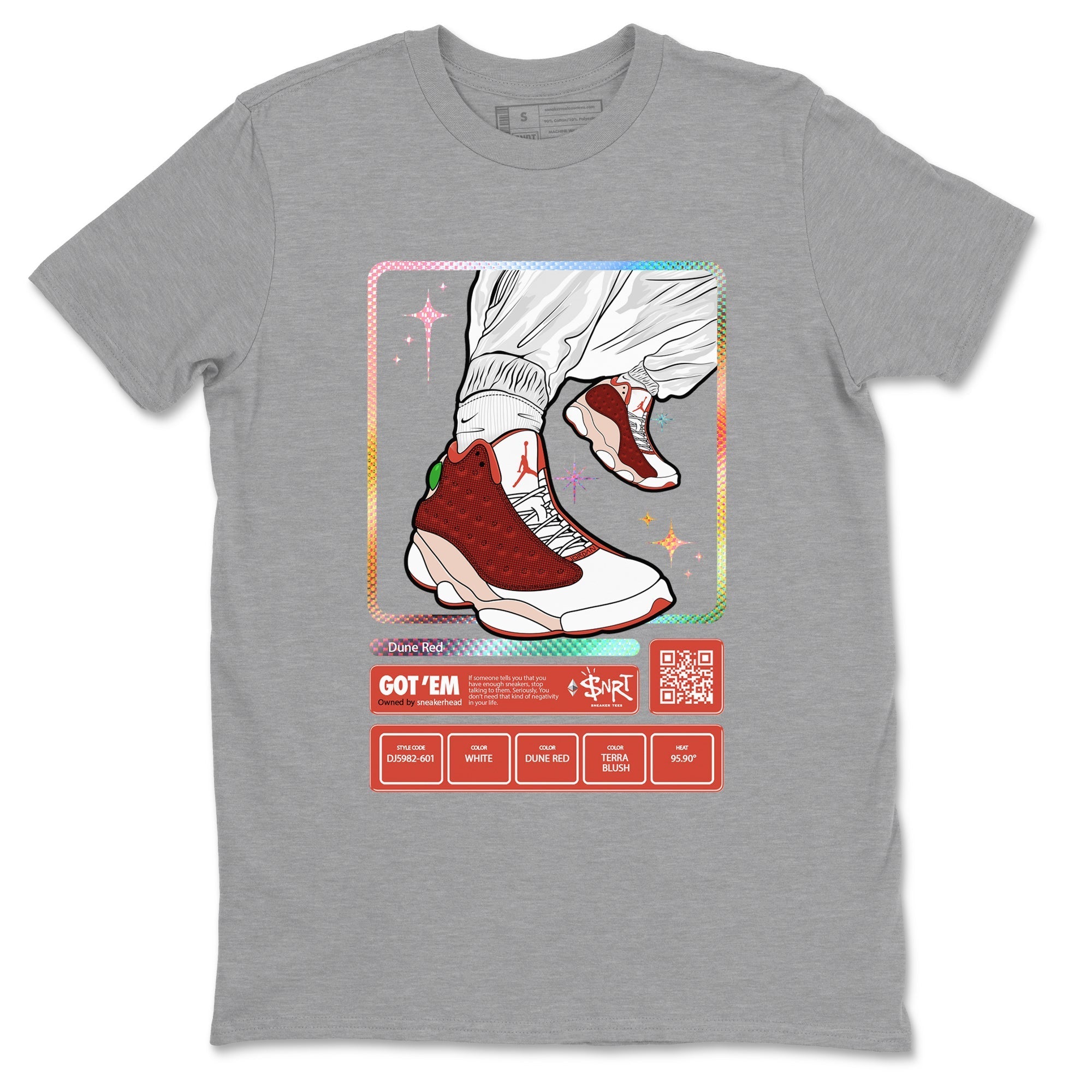 snkmatch Trading Card snkmatch Tees - Air Jordan 13 Dune Red