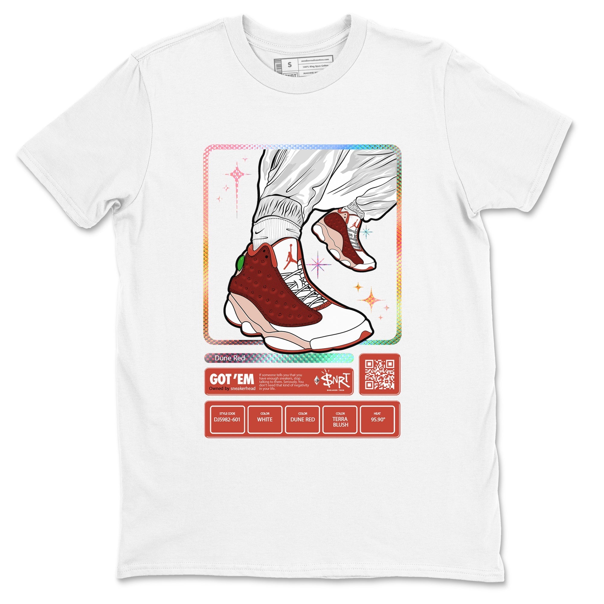 snkmatch Trading Card snkmatch Tees - Air Jordan 13 Dune Red