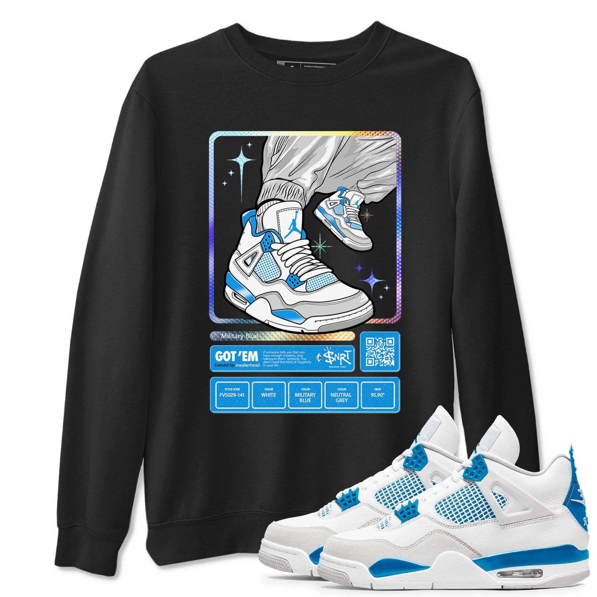 snkmatch Trading Card snkmatch Tees - Air Jordan 4 Military Blue