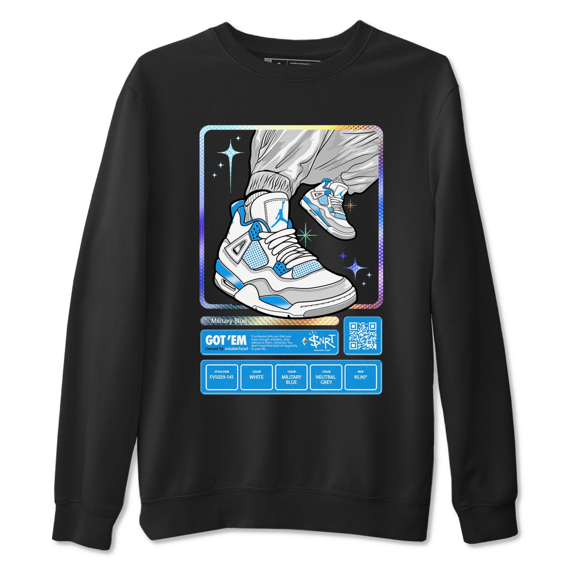 snkmatch Trading Card snkmatch Tees - Air Jordan 4 Military Blue