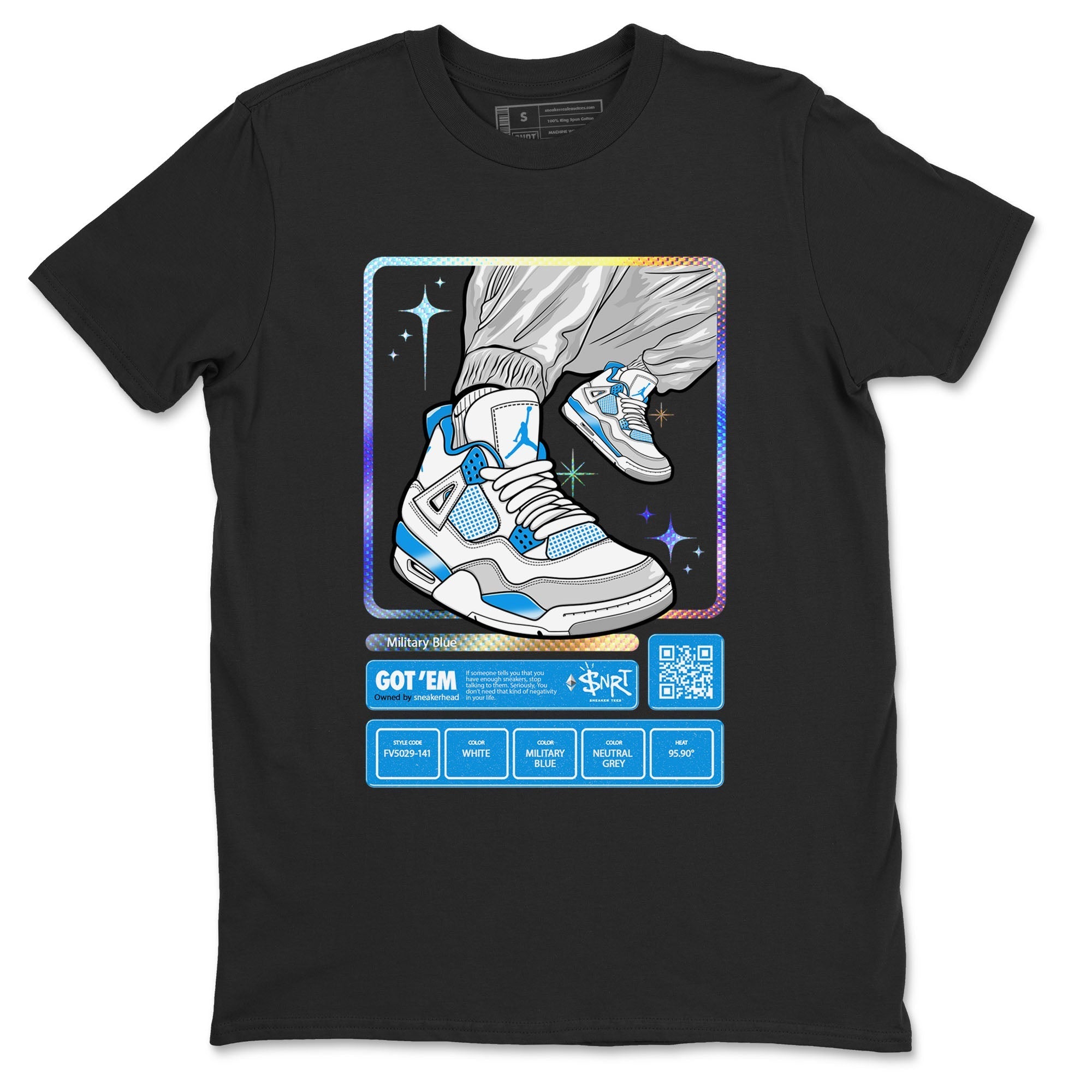 snkmatch Trading Card snkmatch Tees - Air Jordan 4 Military Blue