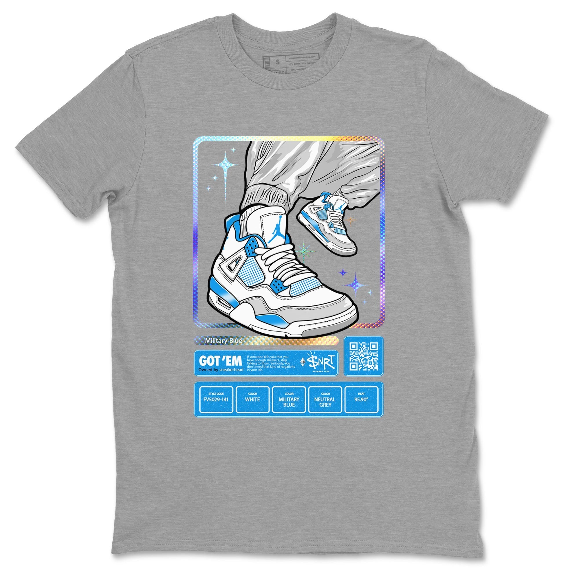 snkmatch Trading Card snkmatch Tees - Air Jordan 4 Military Blue