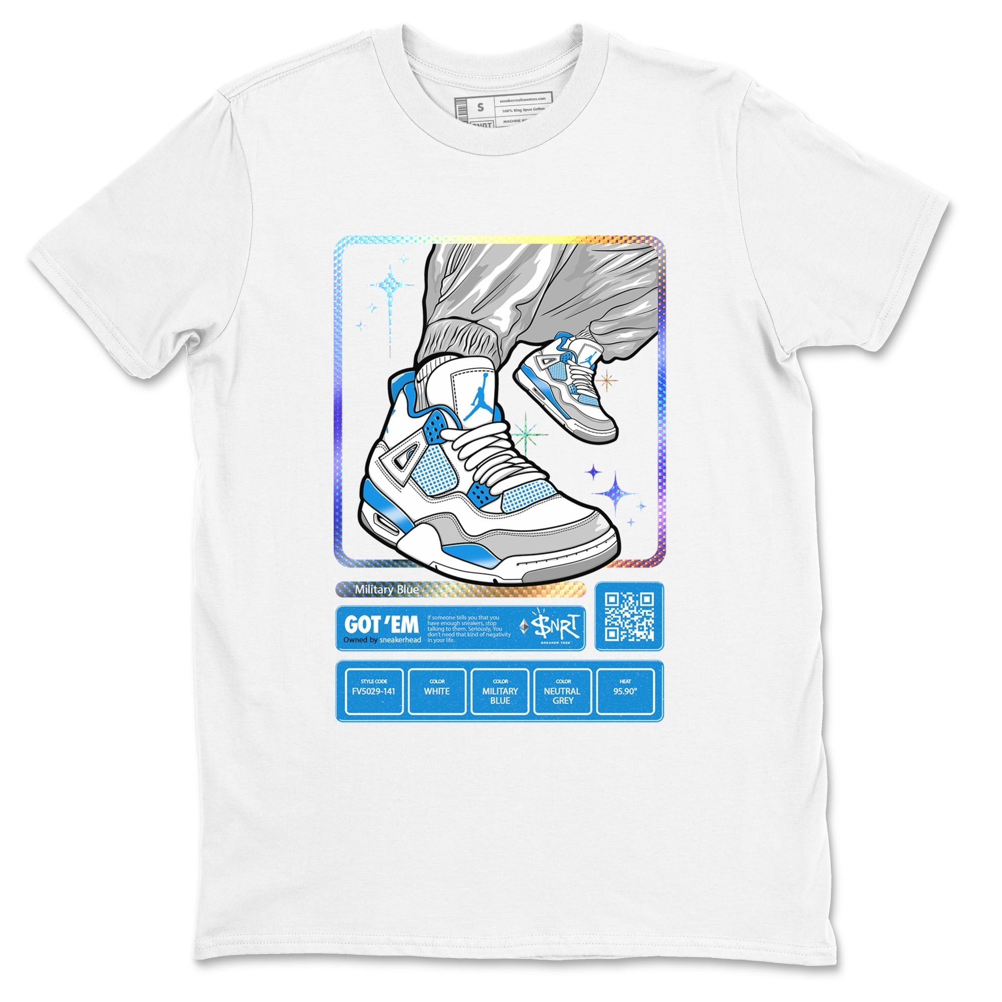 snkmatch Trading Card snkmatch Tees - Air Jordan 4 Military Blue