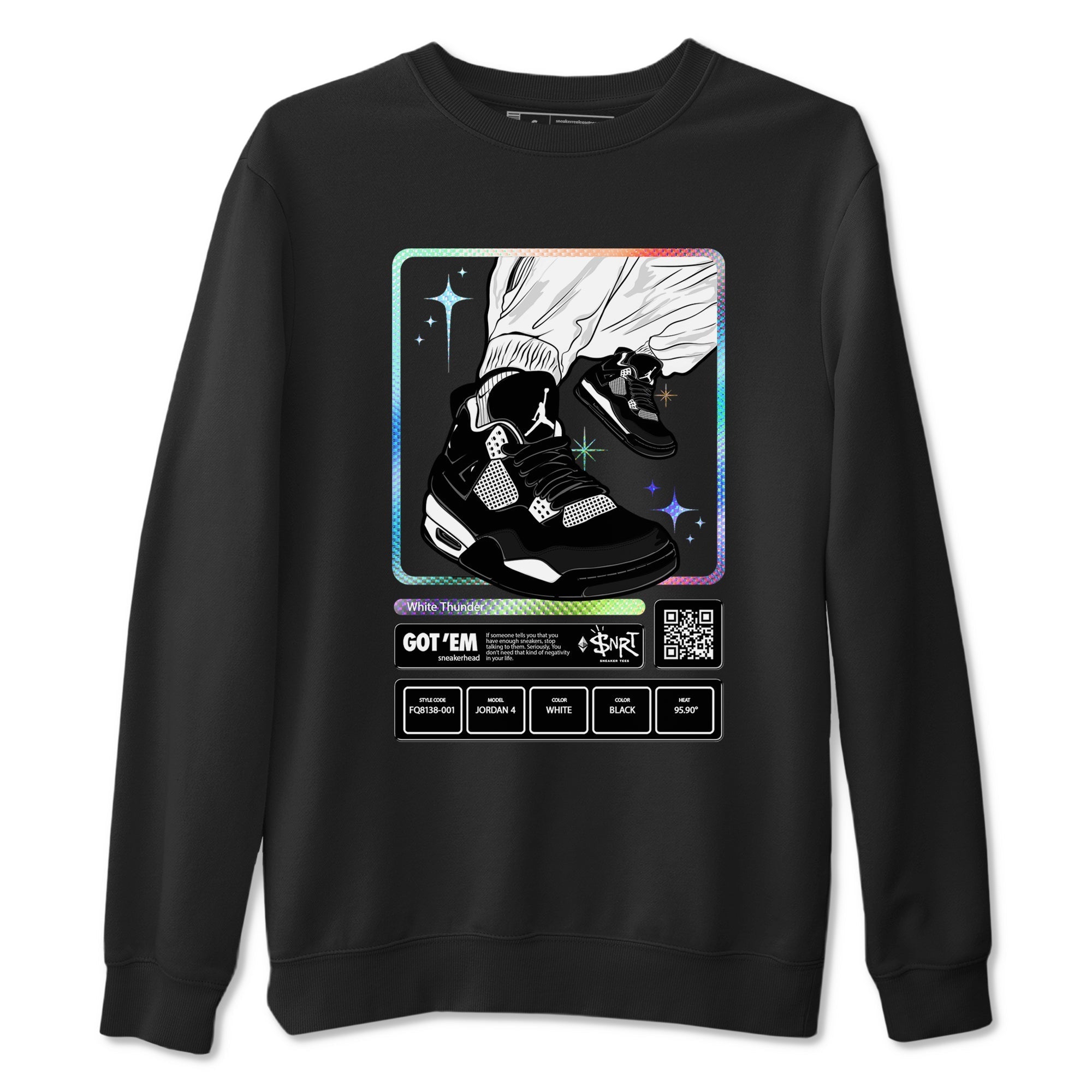 snkmatch Trading Card snkmatch Tees - Air Jordan 4 White Thunder